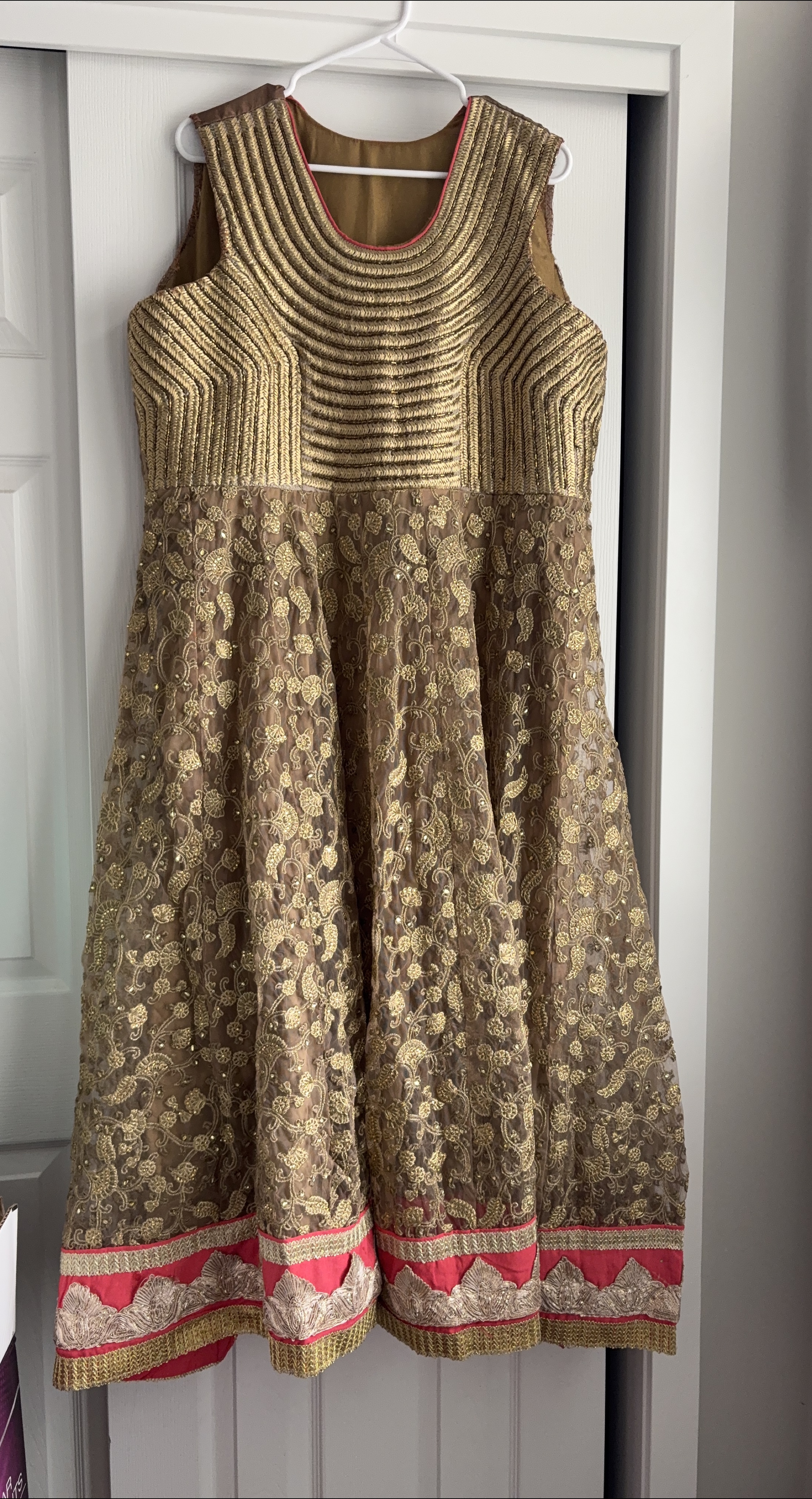 Gold Embroidered Indian Dress thumbnail