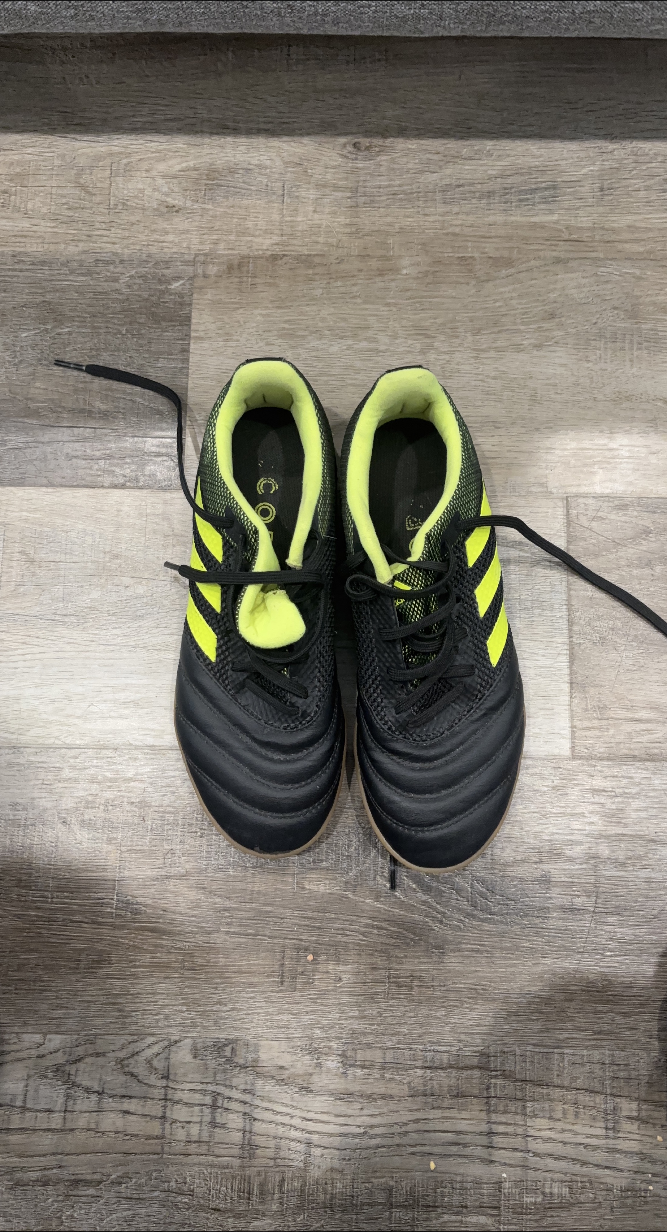 Adidas Copa Black/Yellow Indoor Soccer Shoes thumbnail