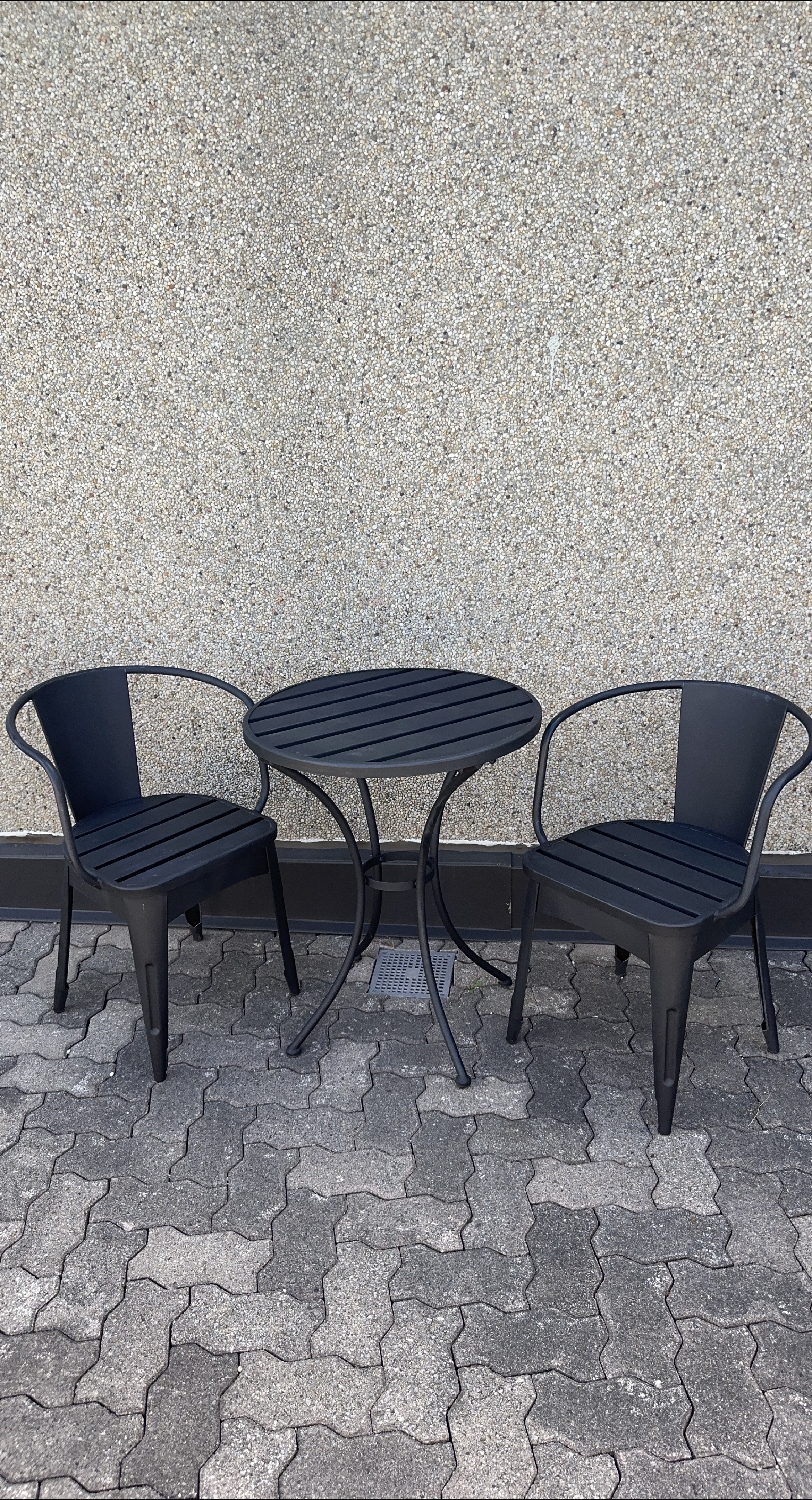Black Outdoor Table & Chairs Set thumbnail