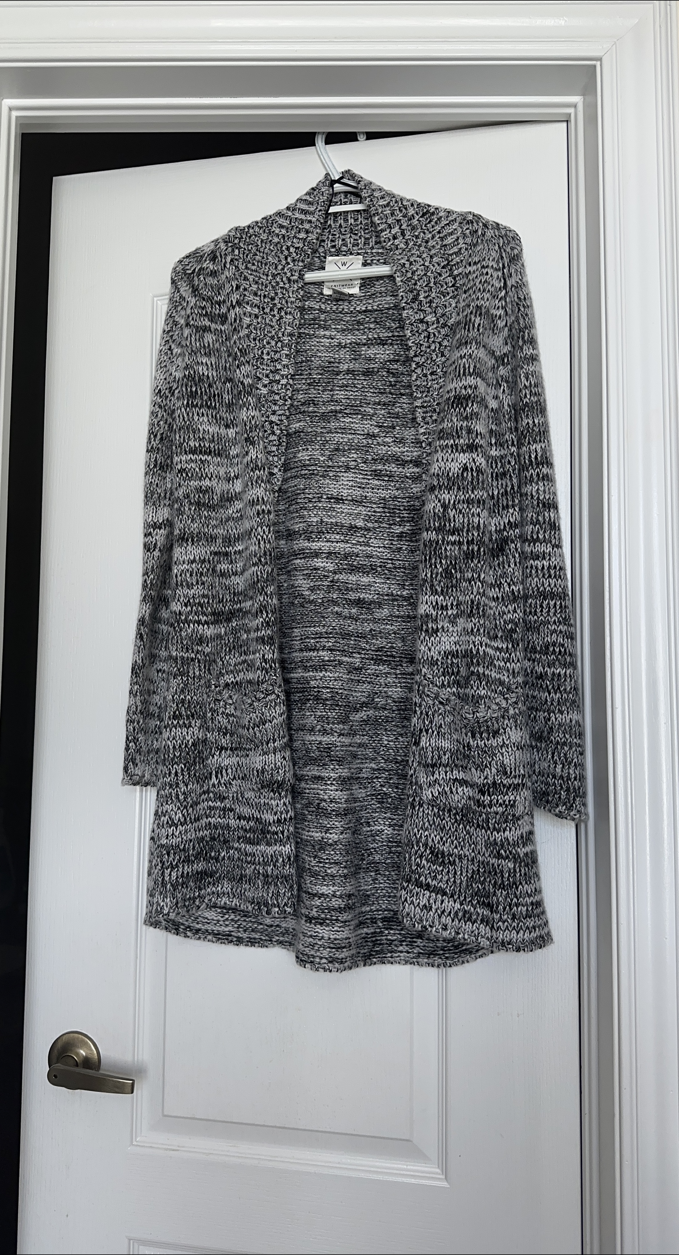 Knit Cardigan - Grey/White - Size M thumbnail