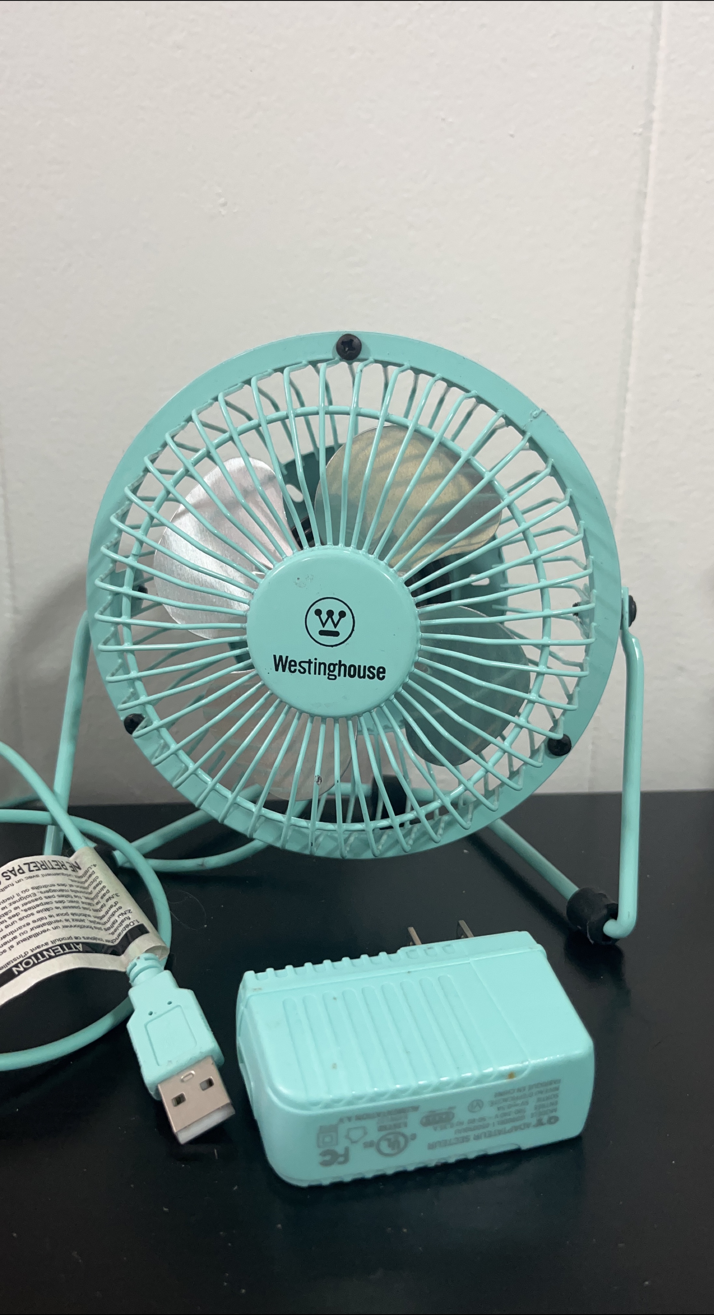 Westinghouse Mini USB Fan - Teal thumbnail