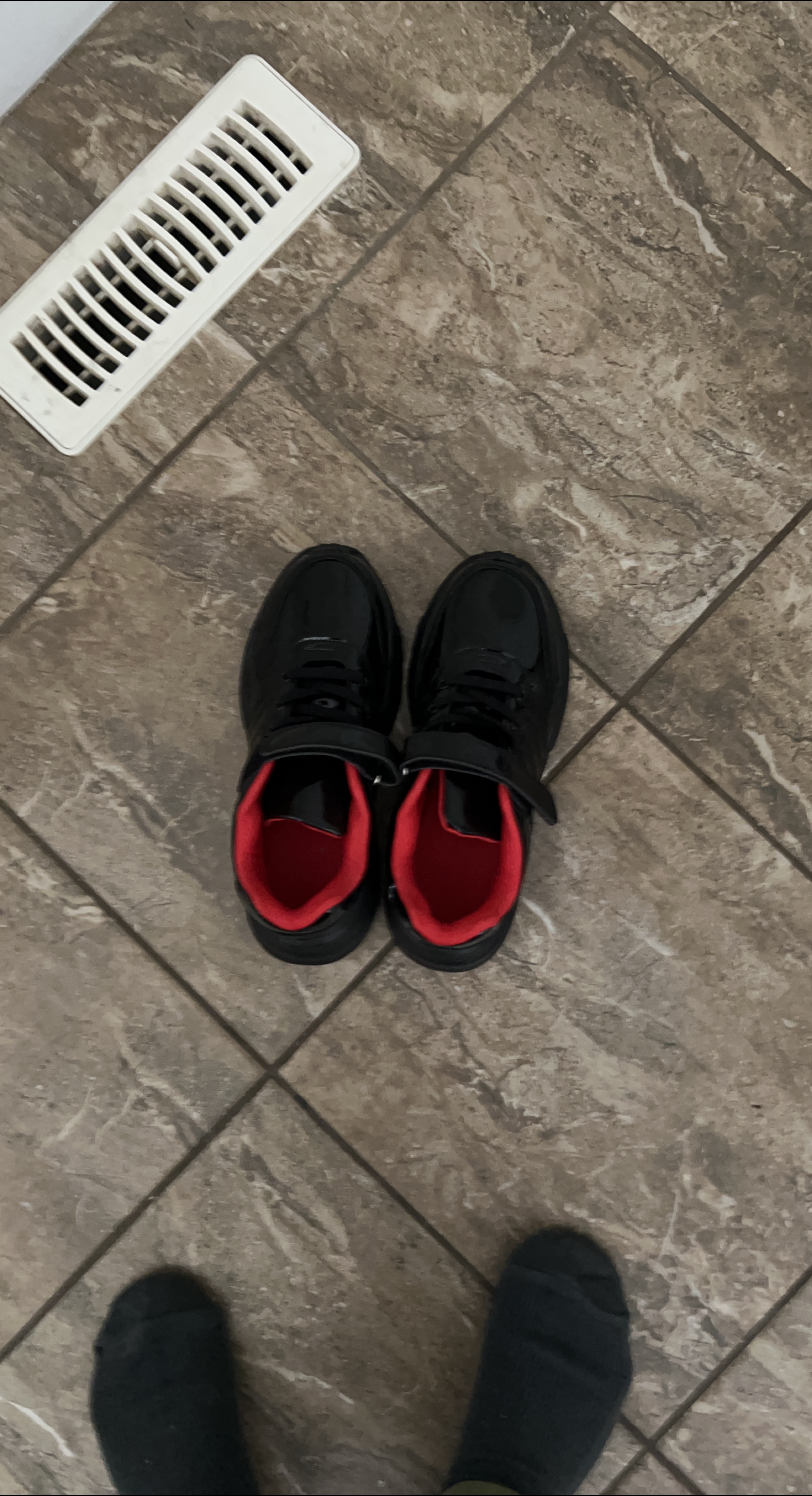 Black & Red Kids Shoes thumbnail