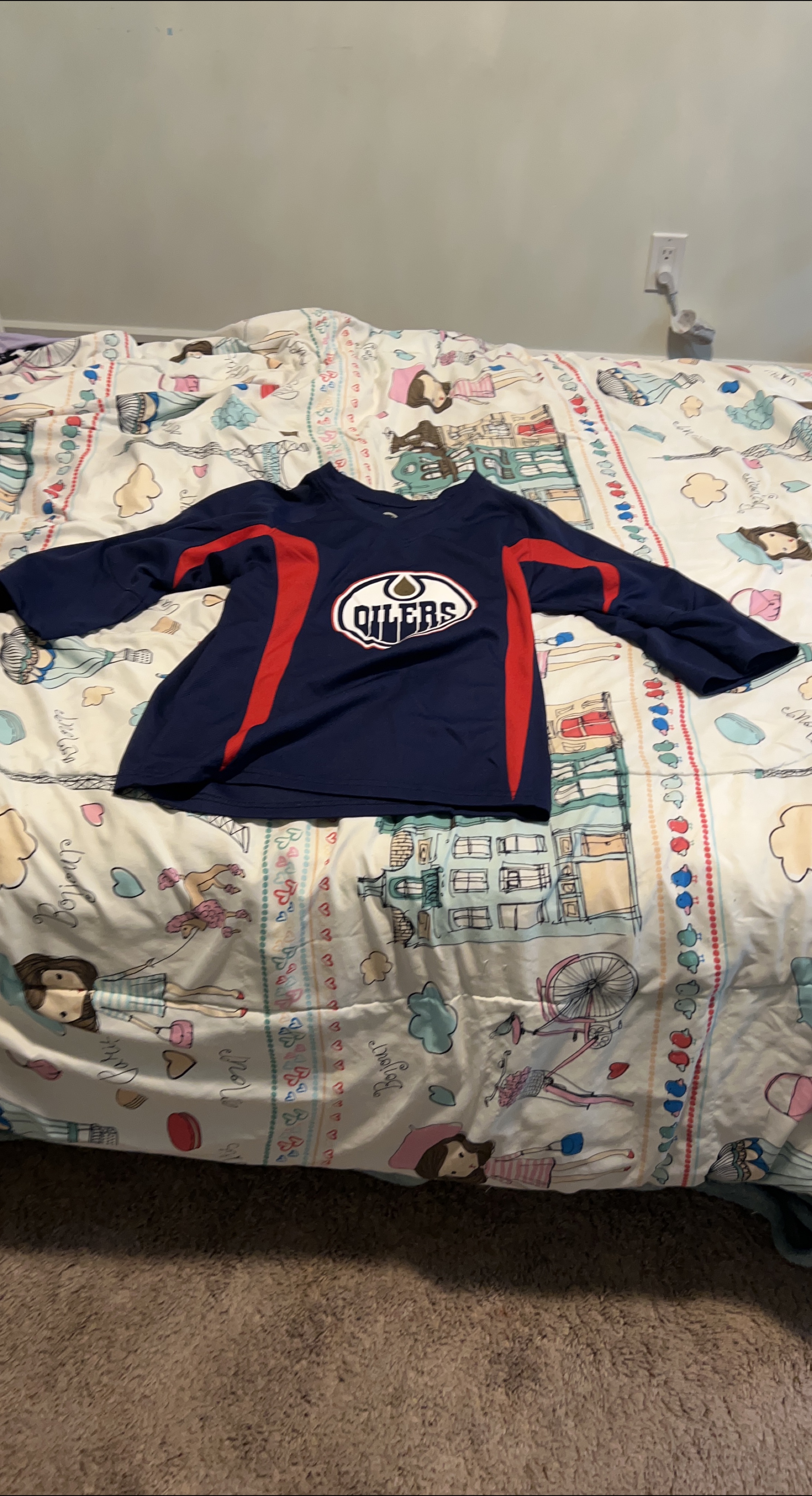 Edmonton Oilers Long Sleeve Youth Jersey thumbnail
