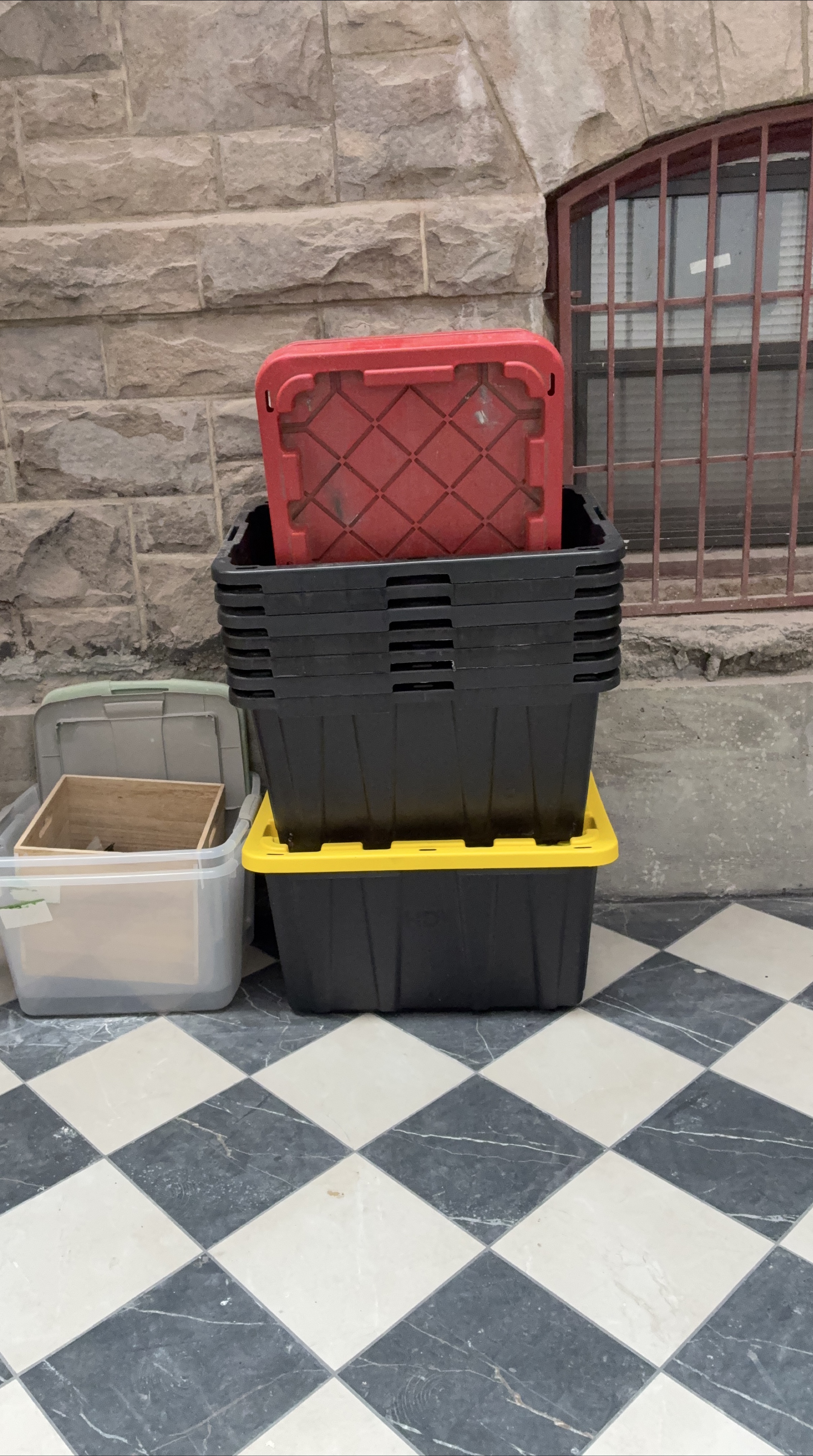Storage Totes - Red, Black, Yellow thumbnail