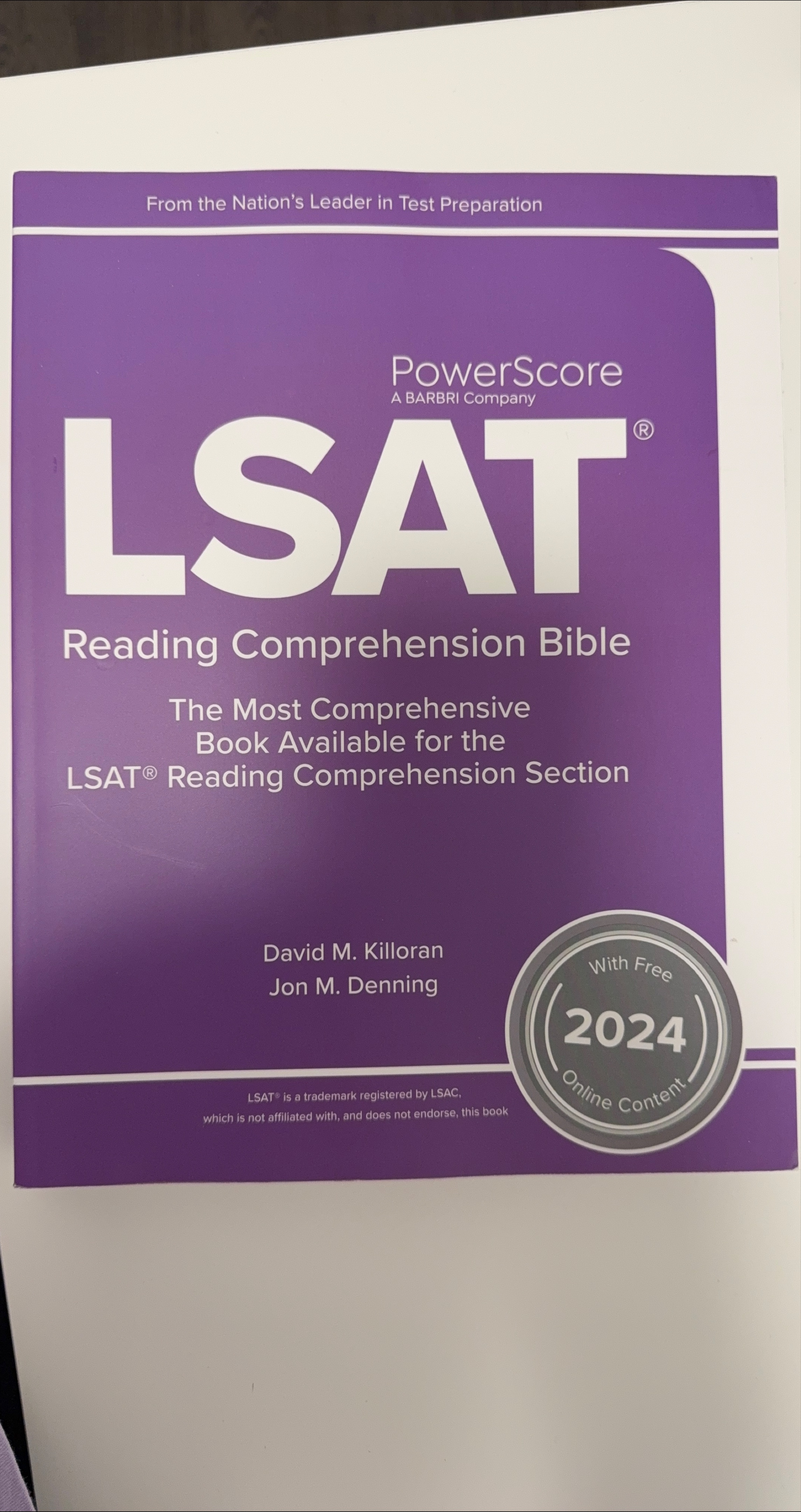 PowerScore LSAT Reading Comprehension Bible thumbnail