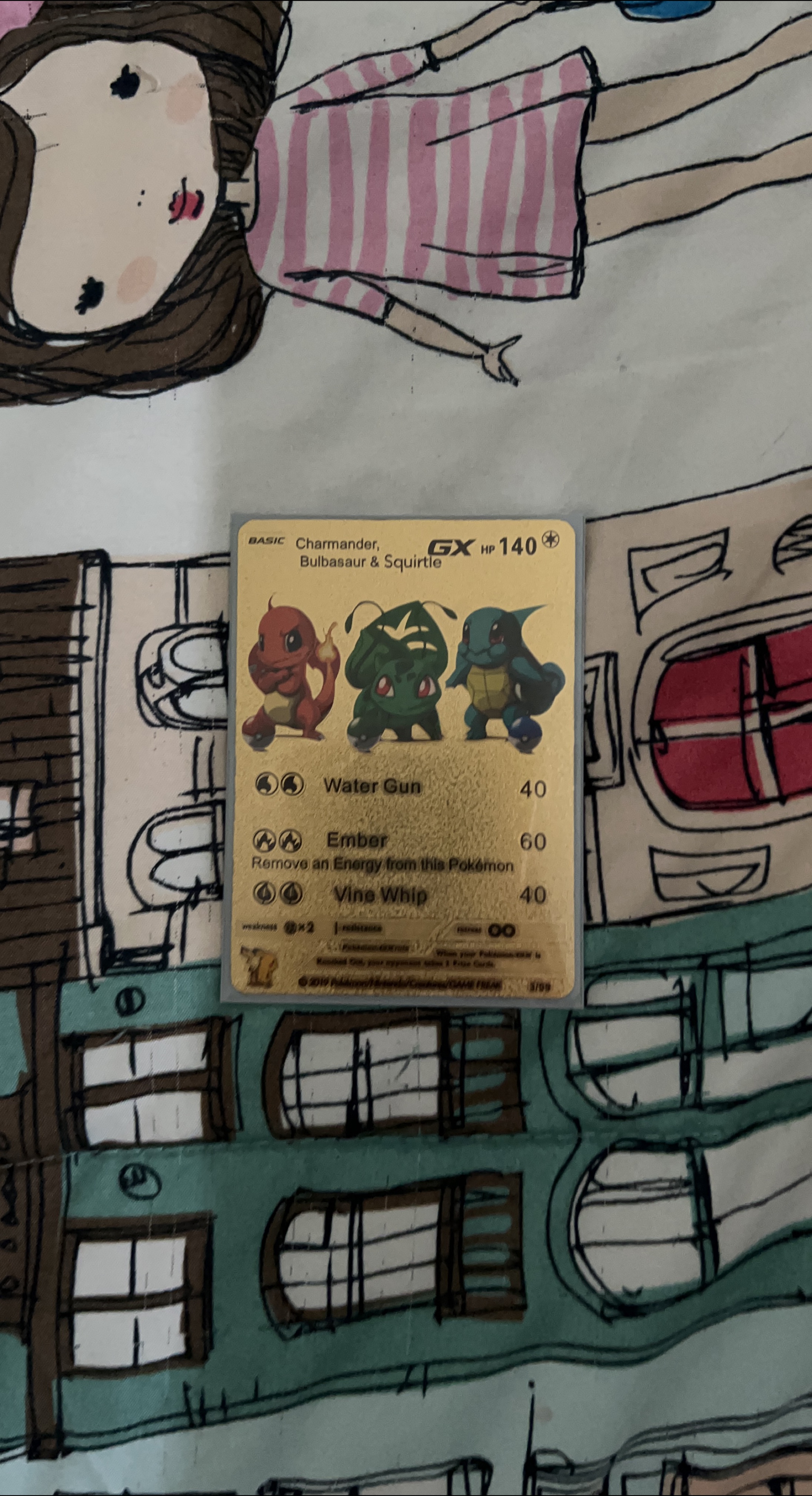 Charmander, Bulbasaur & Squirtle GX Pokemon Card thumbnail
