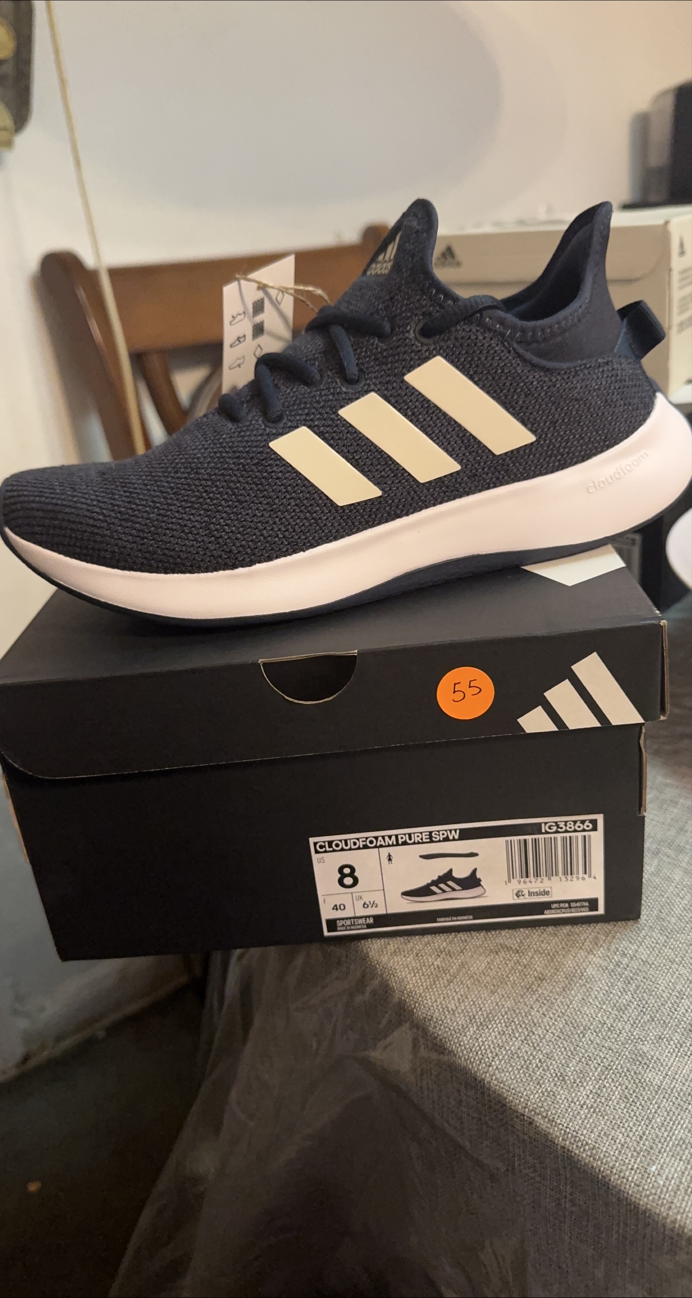 New Adidas Cloudfoam Pure SPW Shoes - Size 8 thumbnail