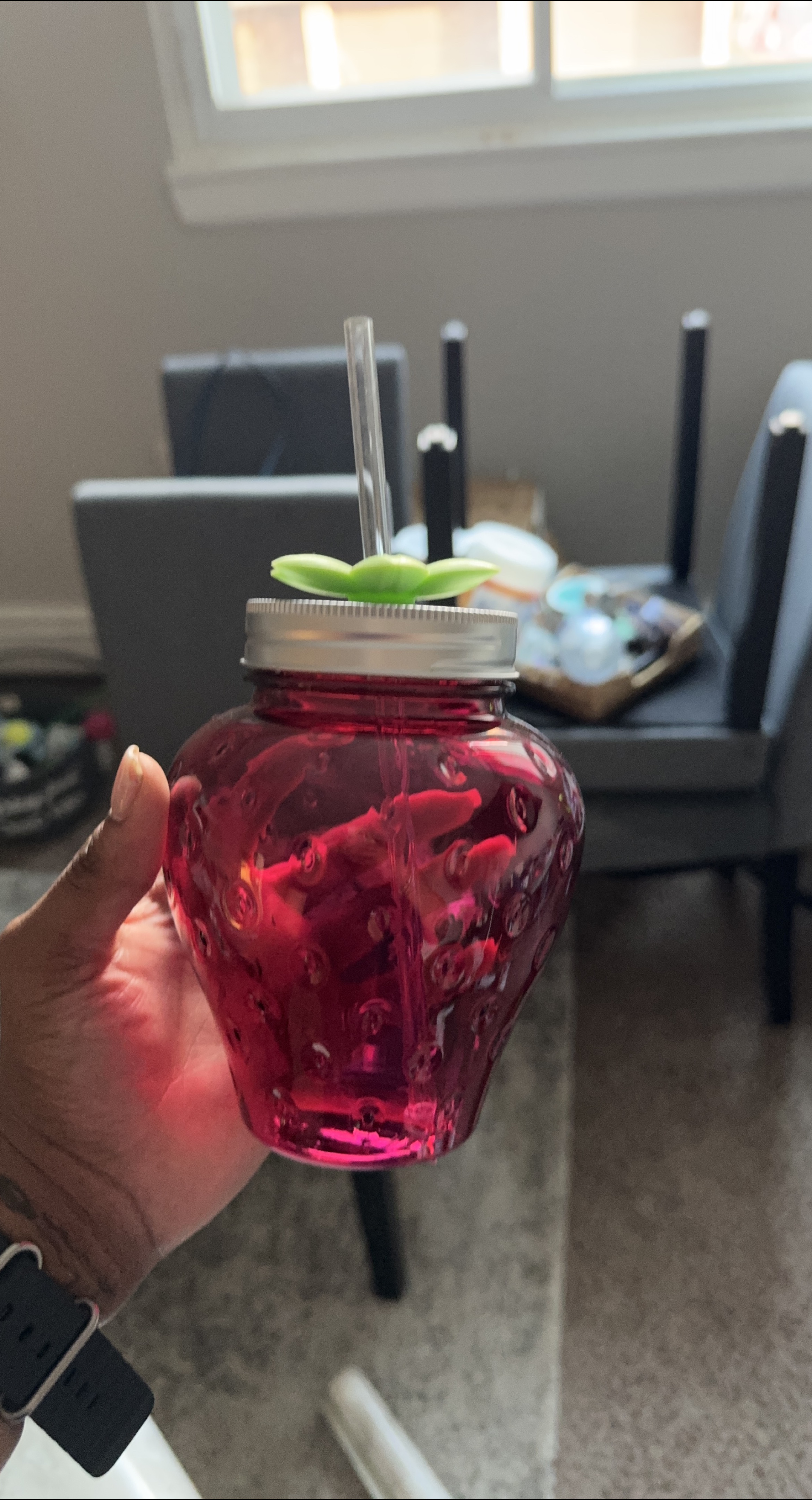 Strawberry Shaped Cup with Straw thumbnail