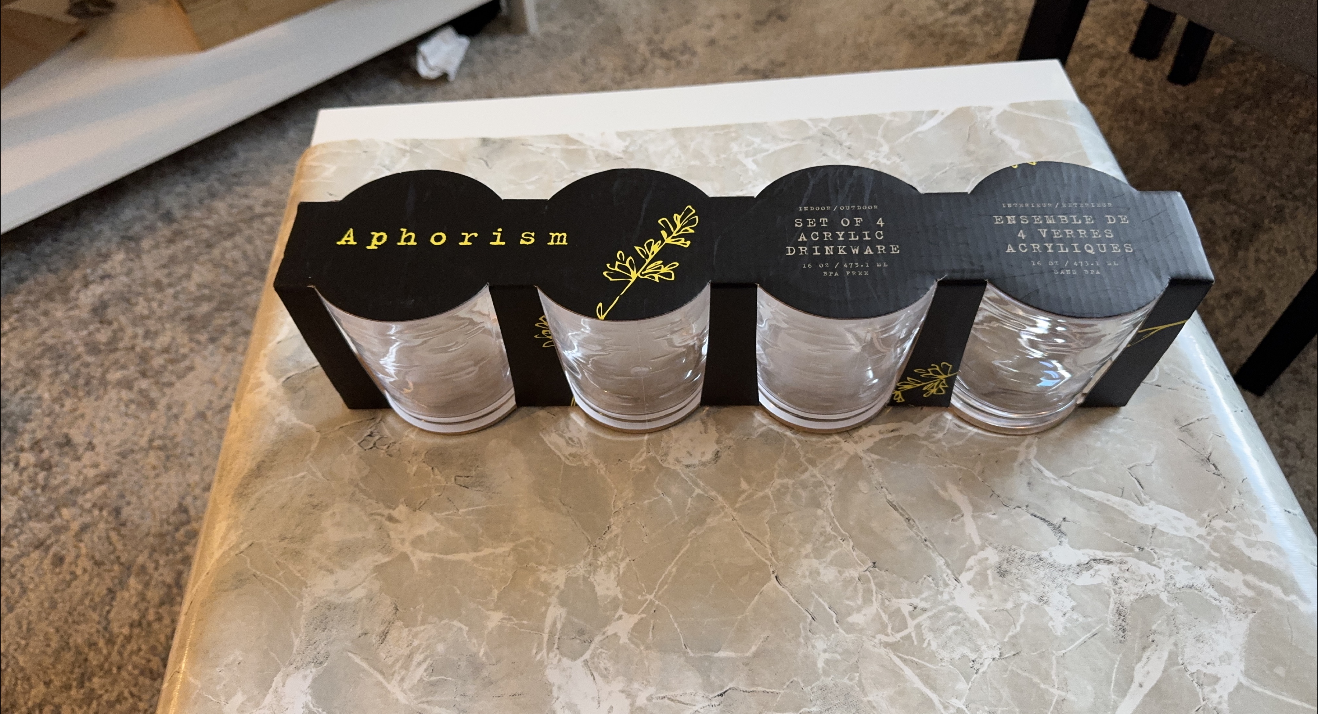 Aphorism Set of 4 Acrylic Drinkware thumbnail