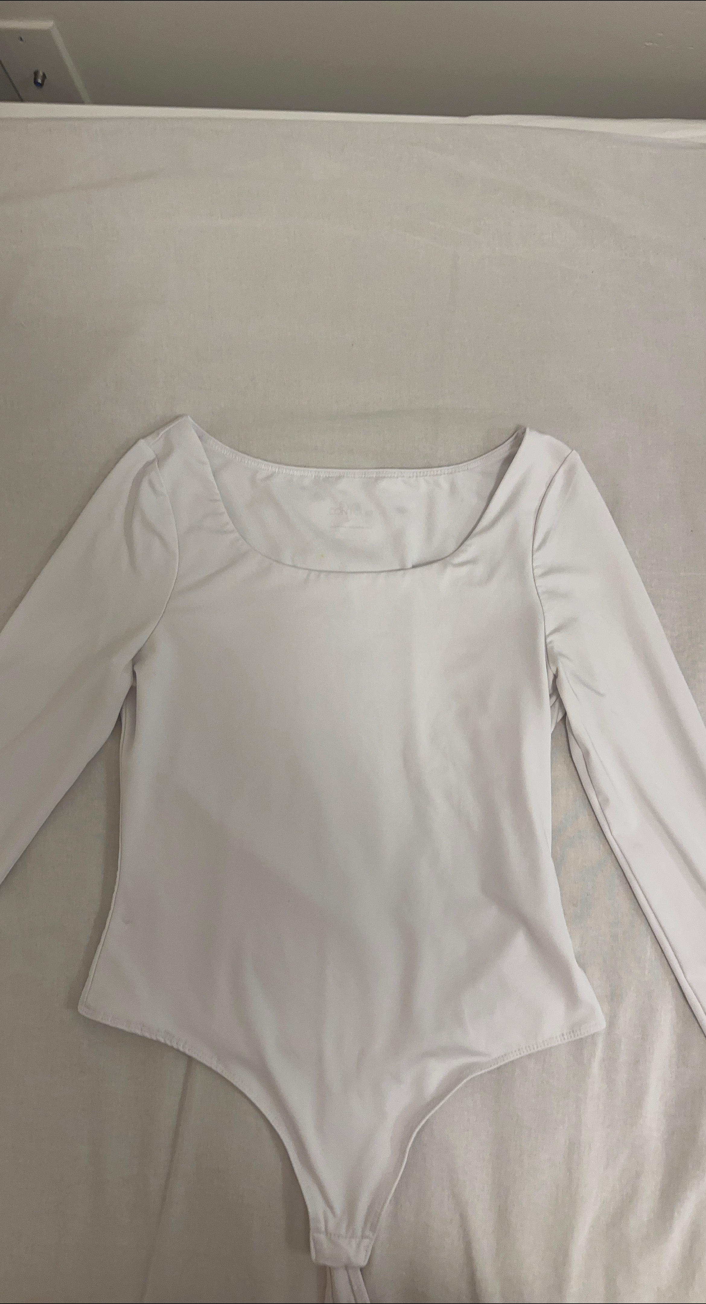 White Long Sleeve Bodysuit thumbnail