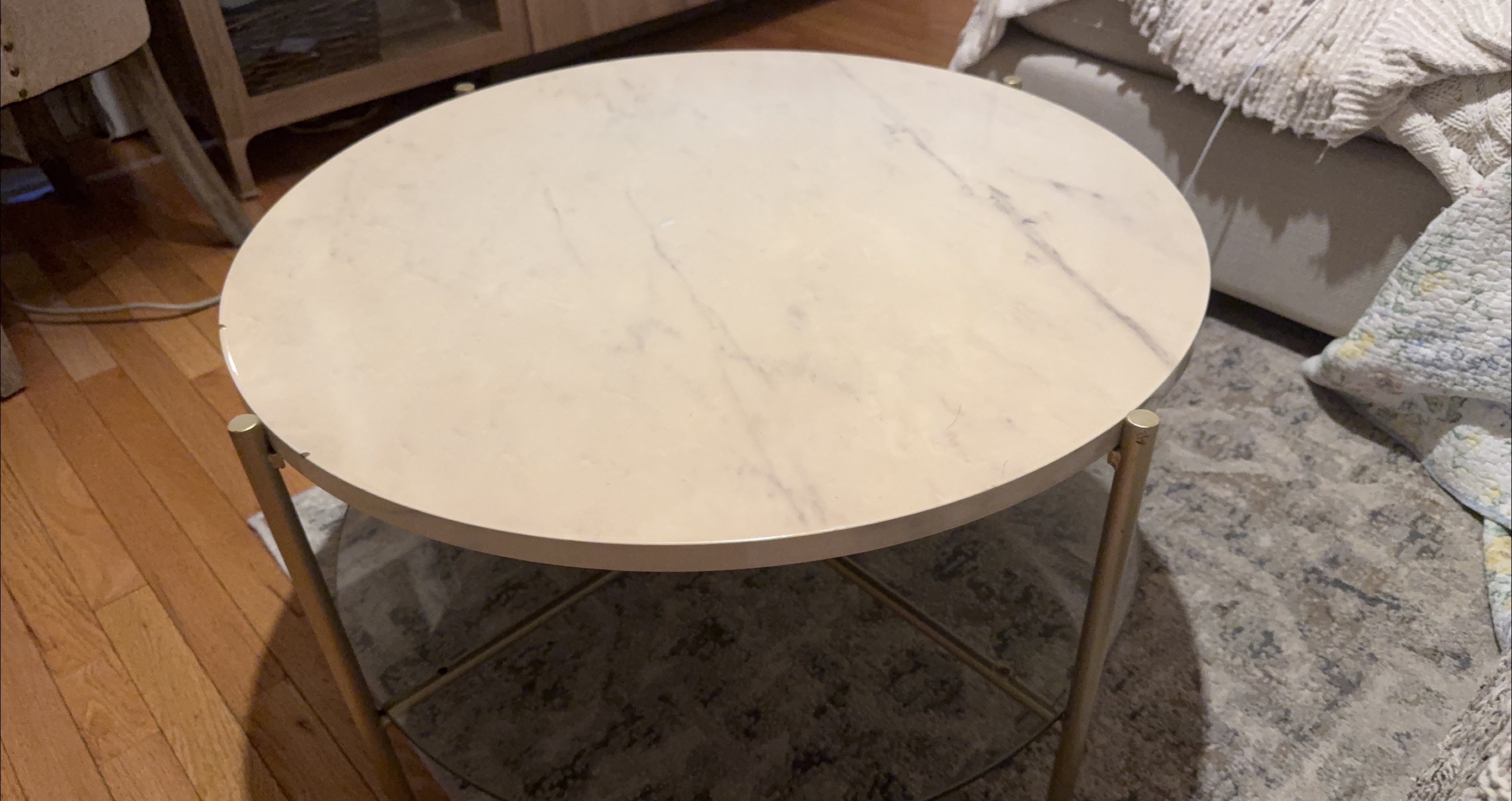 Round Marble Top Coffee Table thumbnail