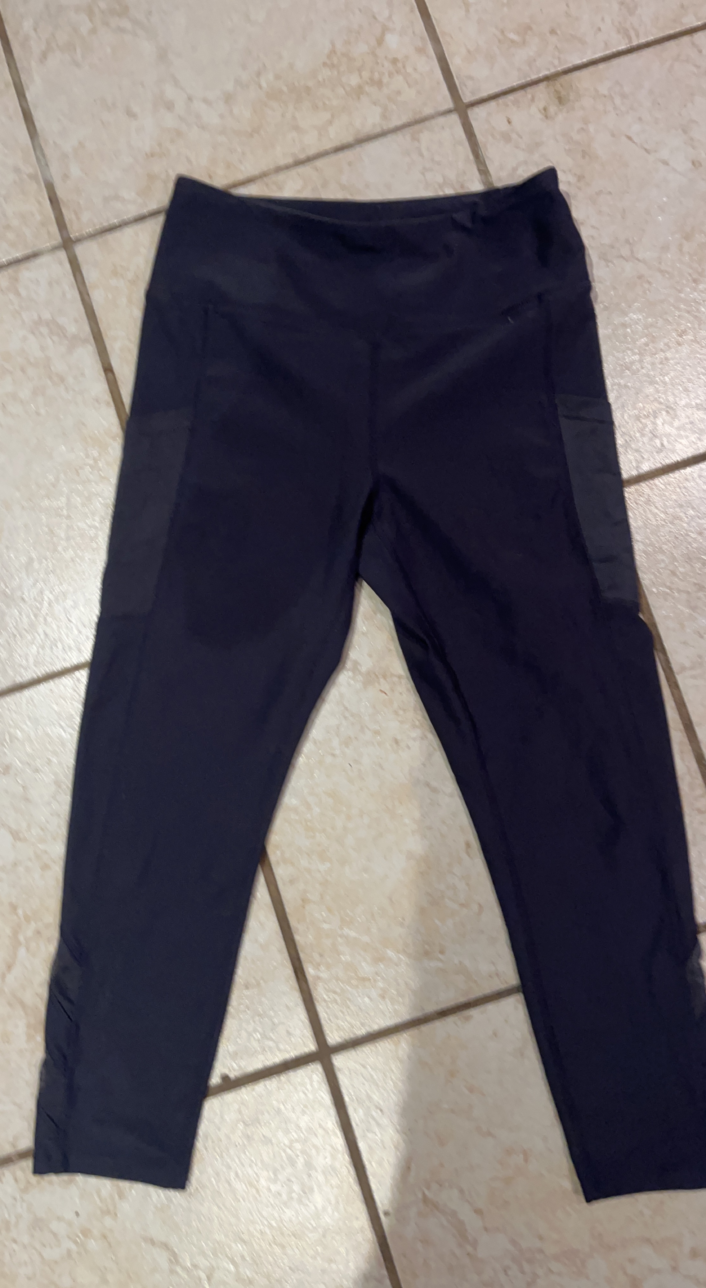 Dark Blue Cropped Athletic Leggings thumbnail