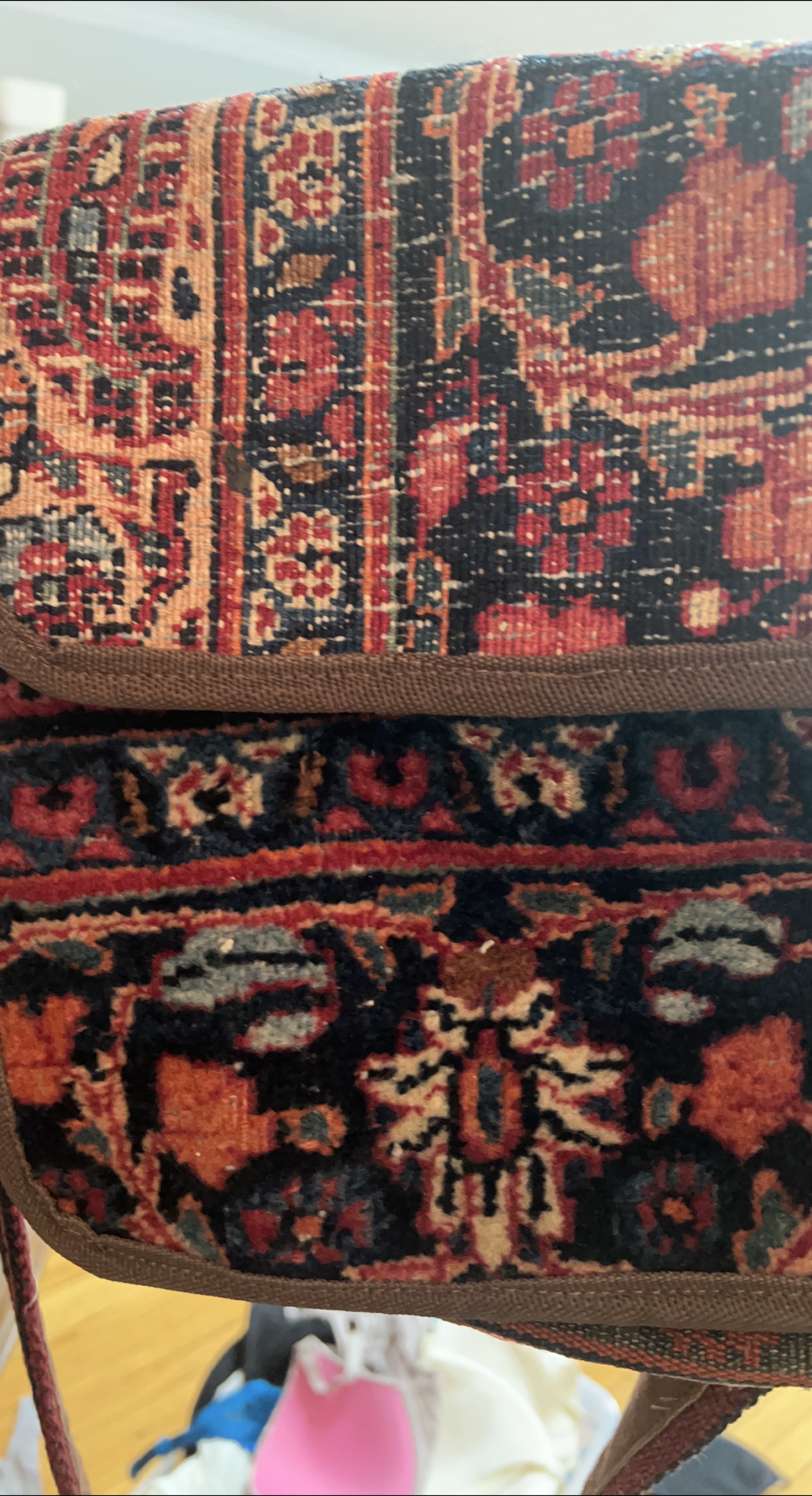 hand made Carpet purse from Iran thumbnail