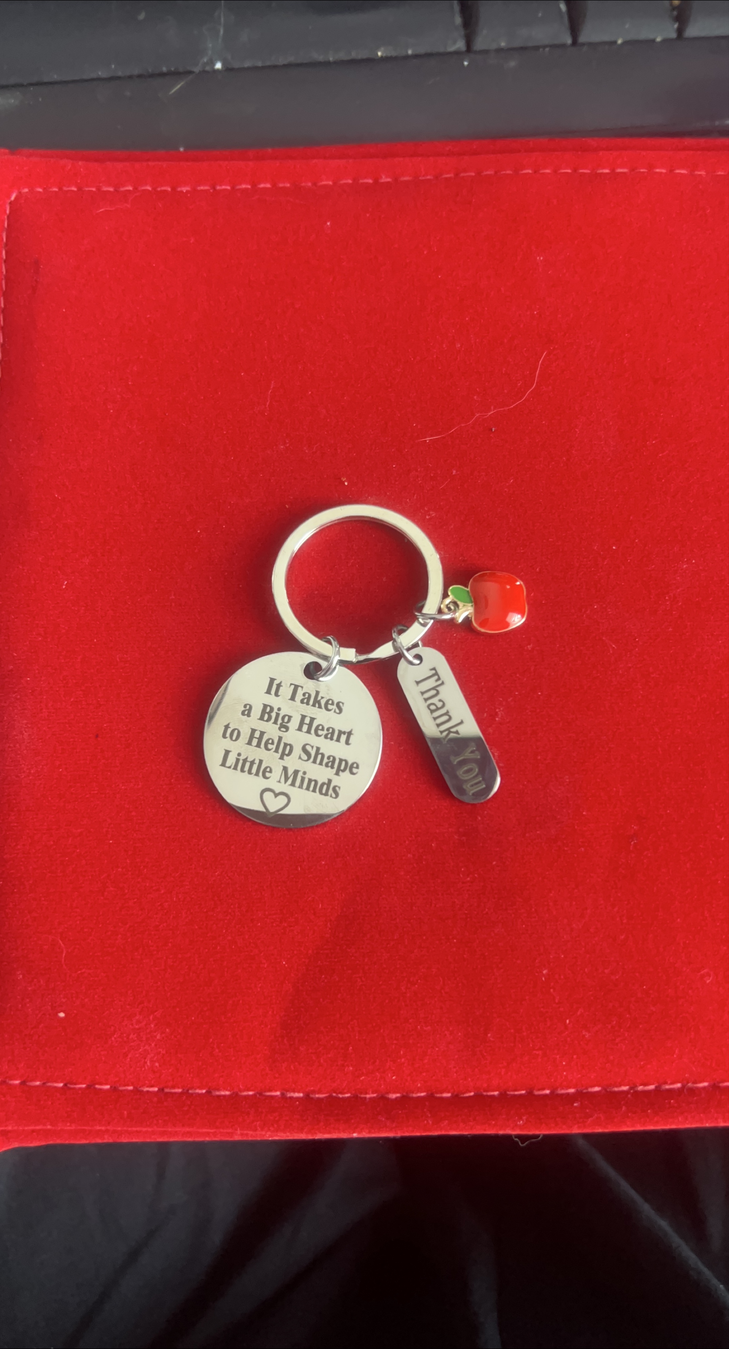 Teacher Appreciation Keychain - "It Takes a Big Heart" thumbnail