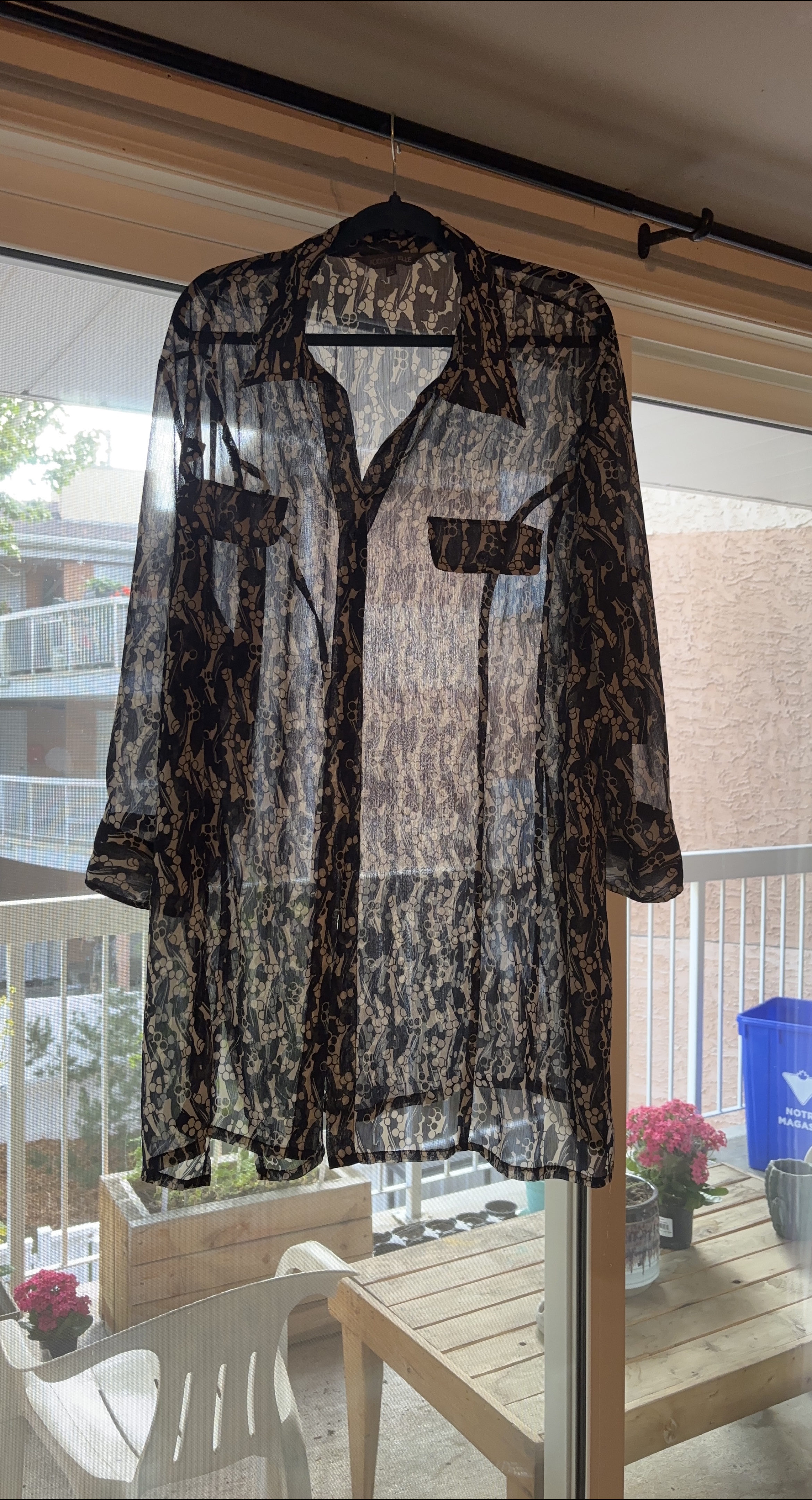 Addition Elle Sheer Button-Up Blouse thumbnail