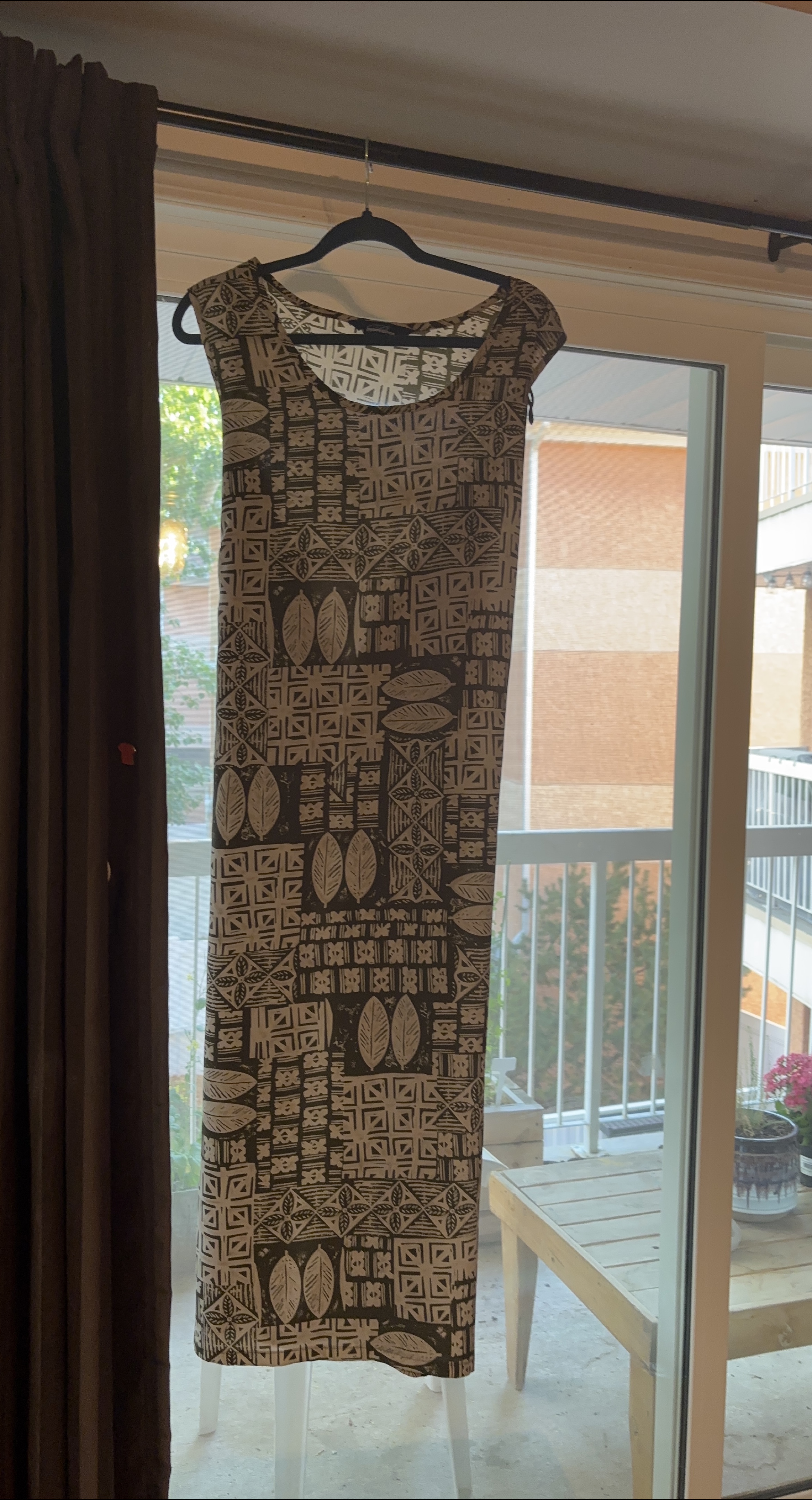 Brown & Beige Patterned Dress thumbnail