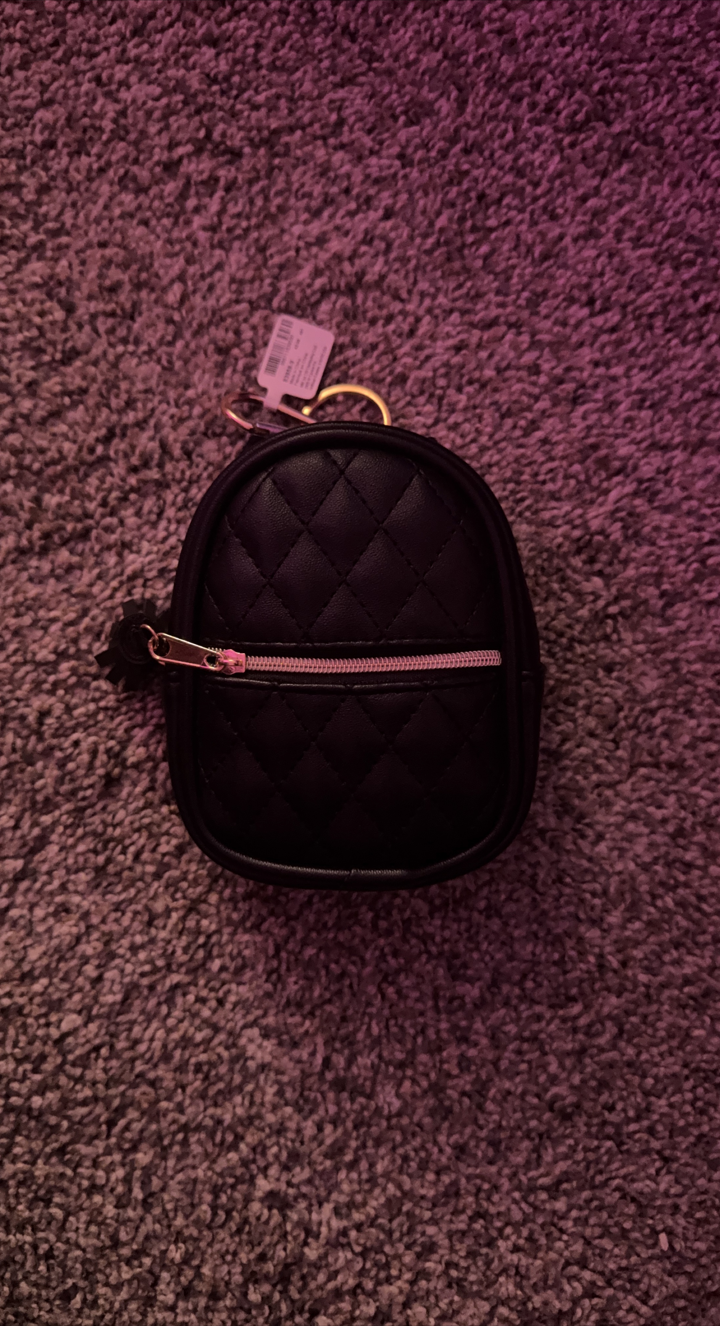 Claire's Black Mini Backpack Keychain thumbnail