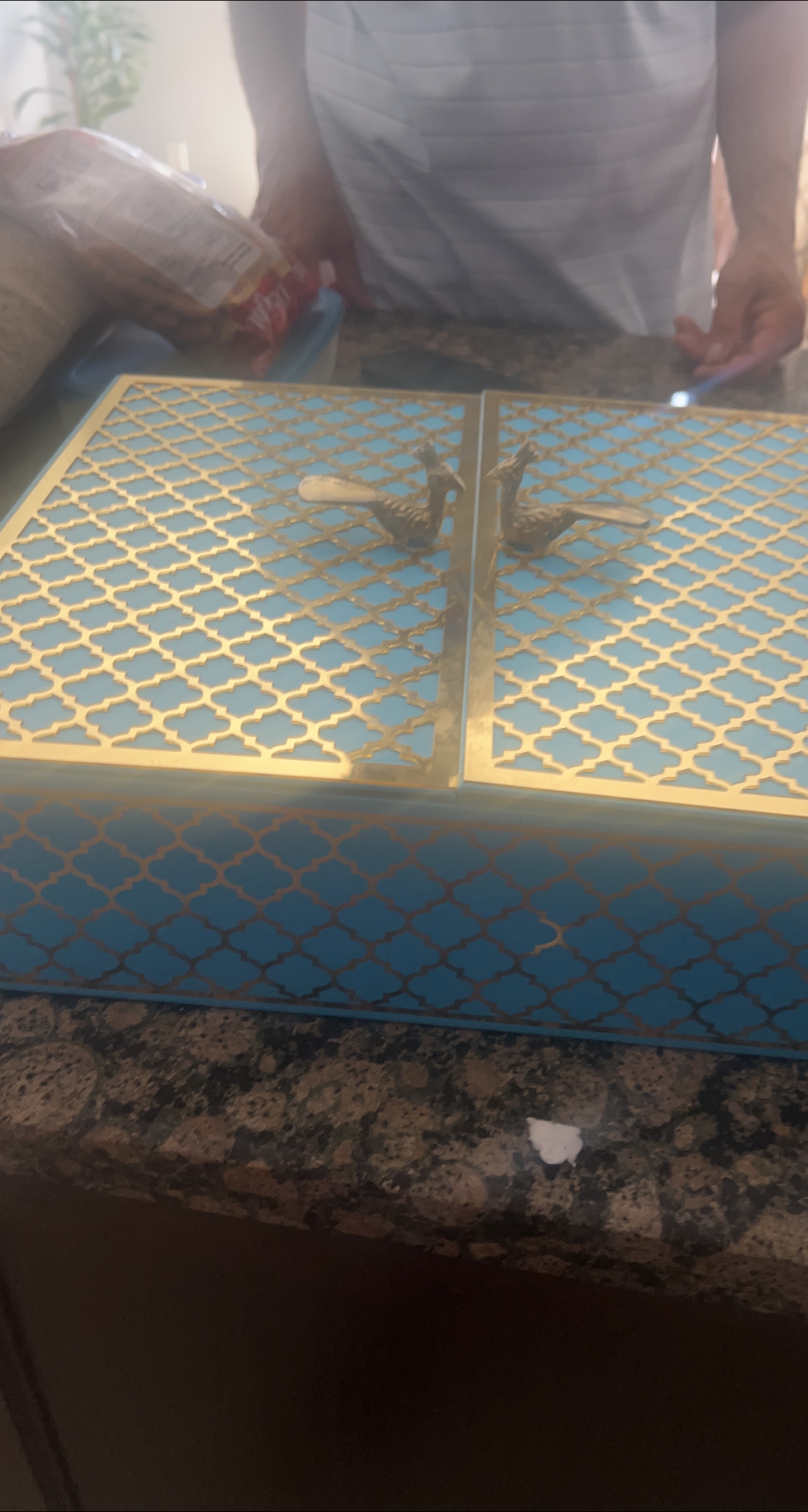 Decorative Blue & Gold Box