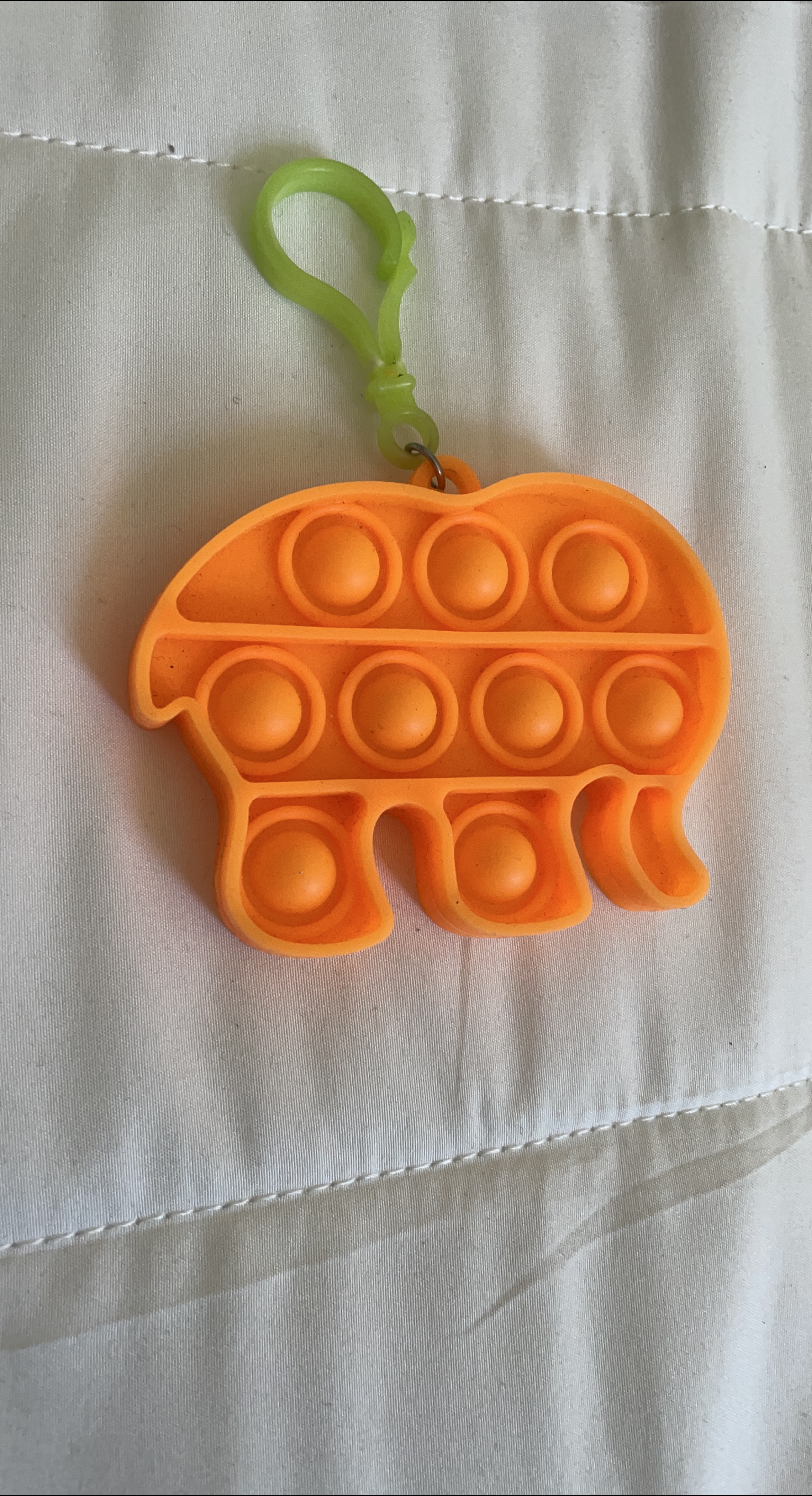 Orange Elephant Pop It Keychain thumbnail