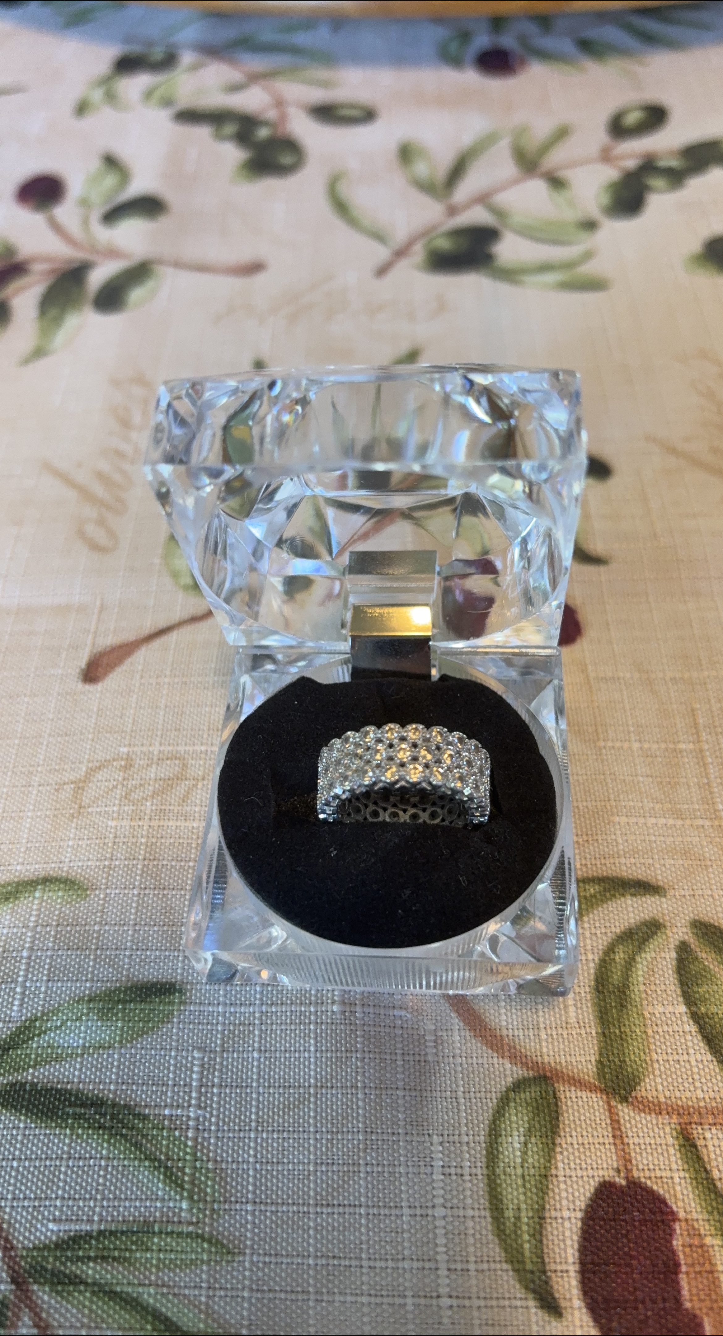 Cubic Zirconia Diamond Eternity Band Ring