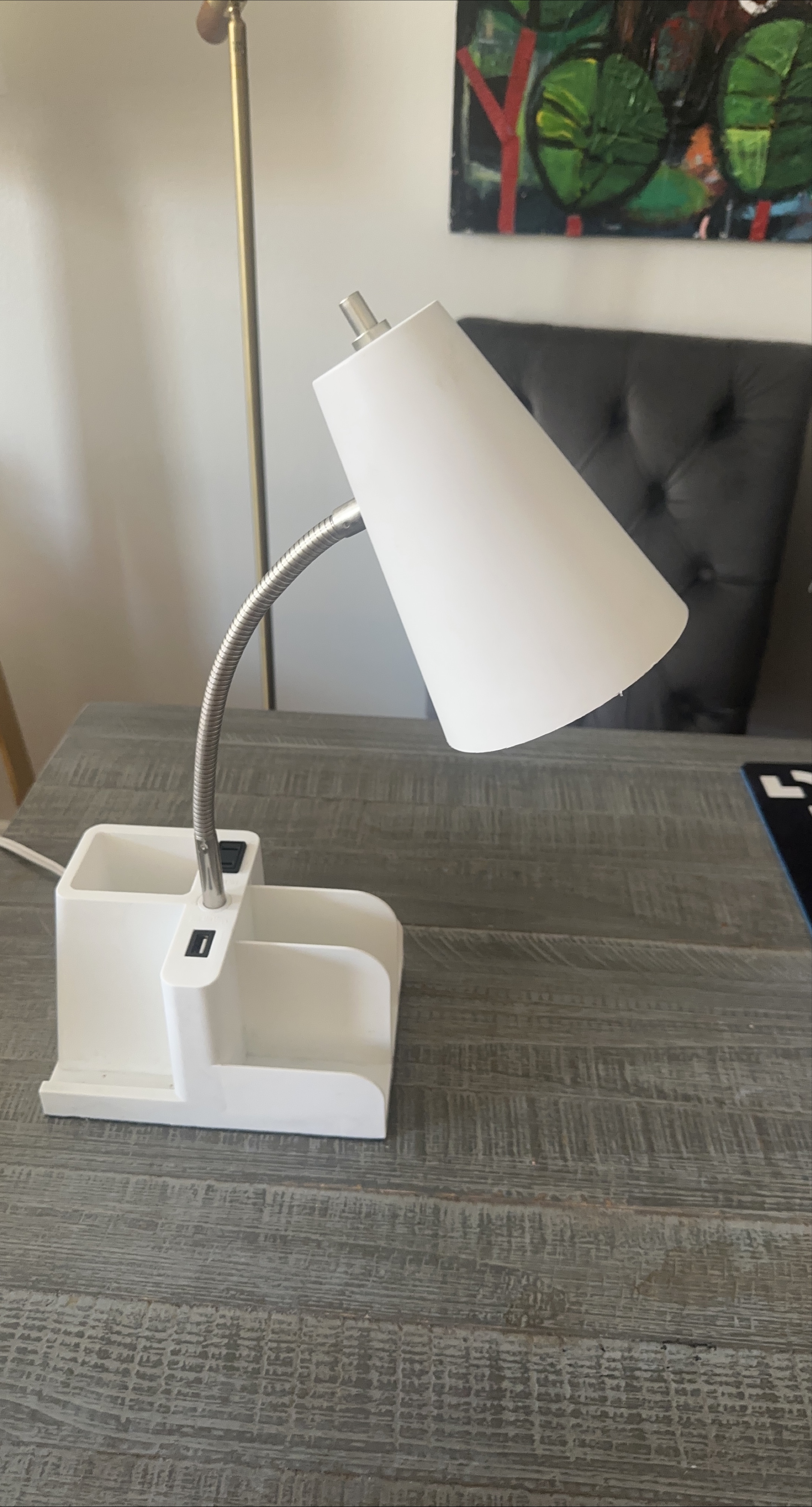 White Task Organizer Desk Lamp thumbnail