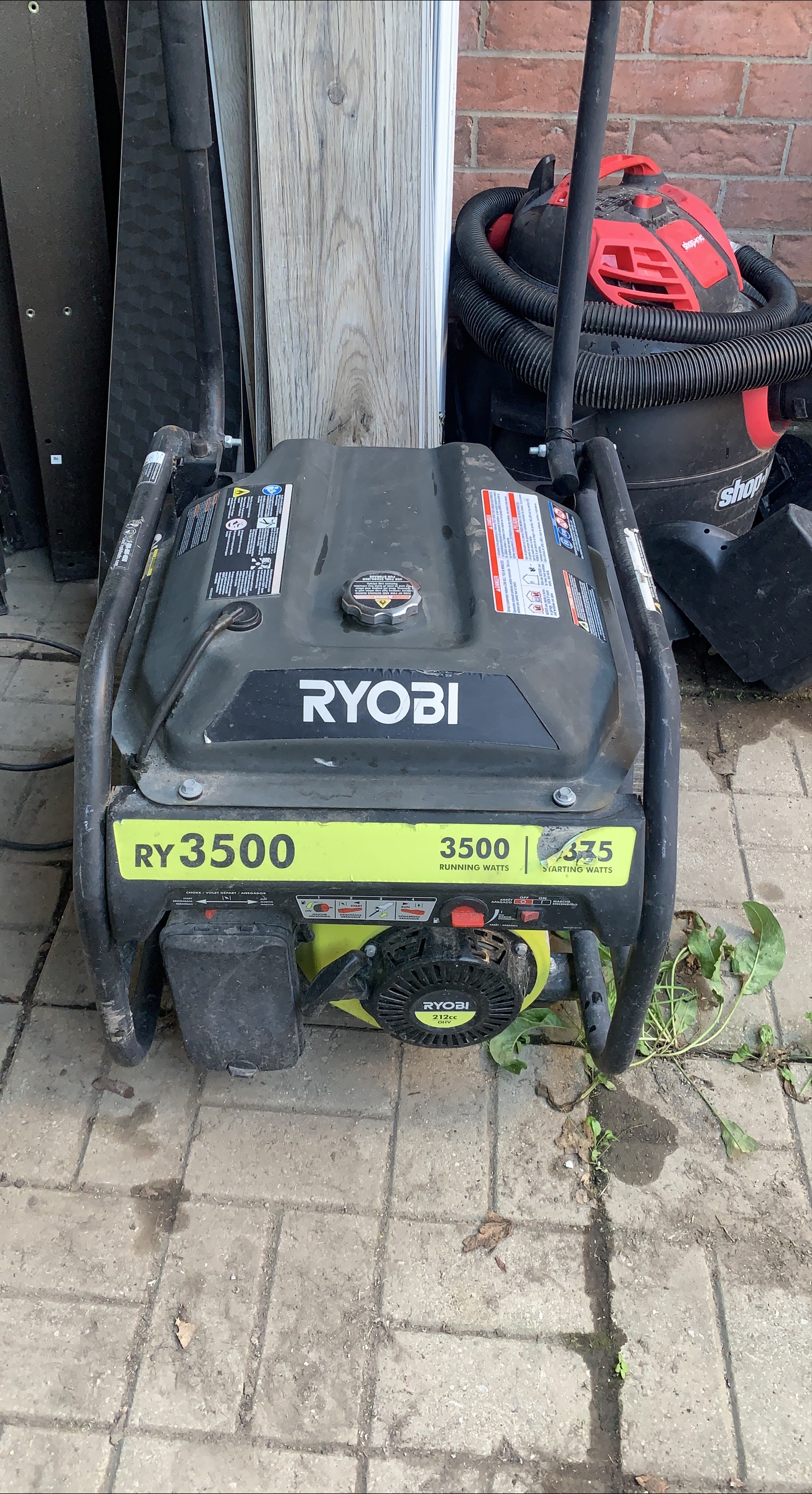 Ryobi RY3500 Generator - 3500 Running Watts thumbnail
