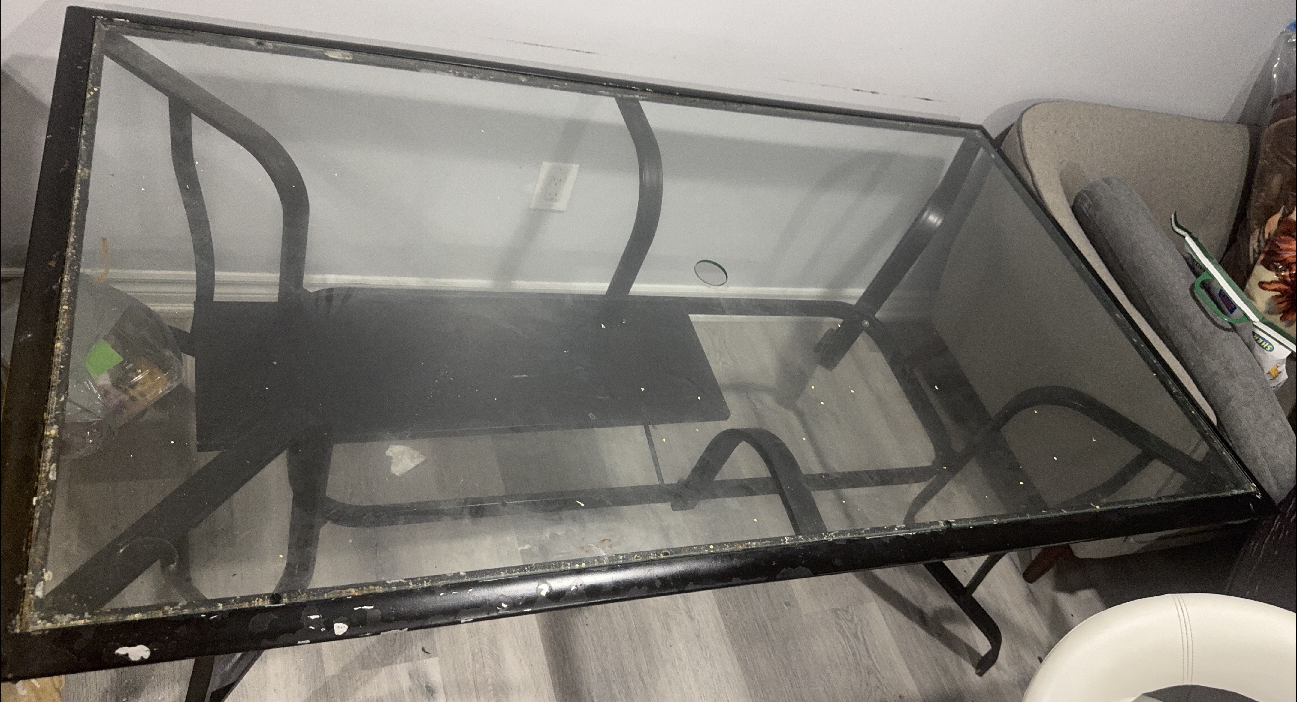 Glass Top Coffee Table - Black Frame thumbnail