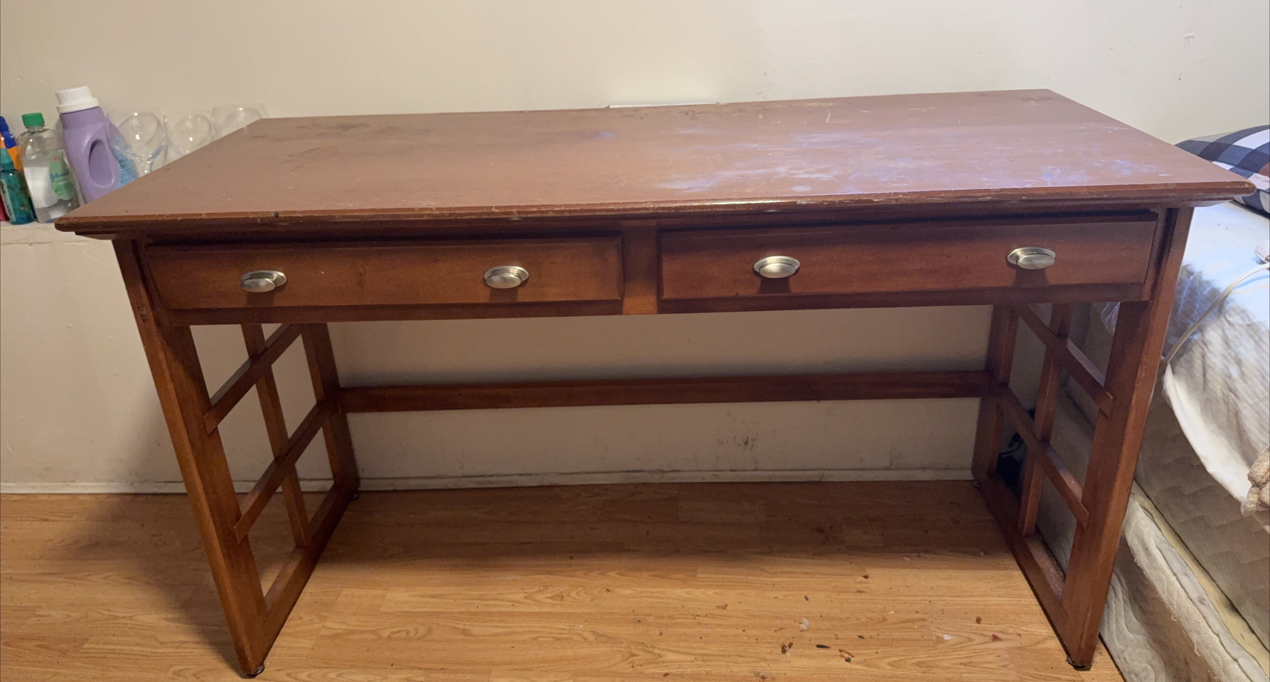 Wooden Desk with Drawers thumbnail