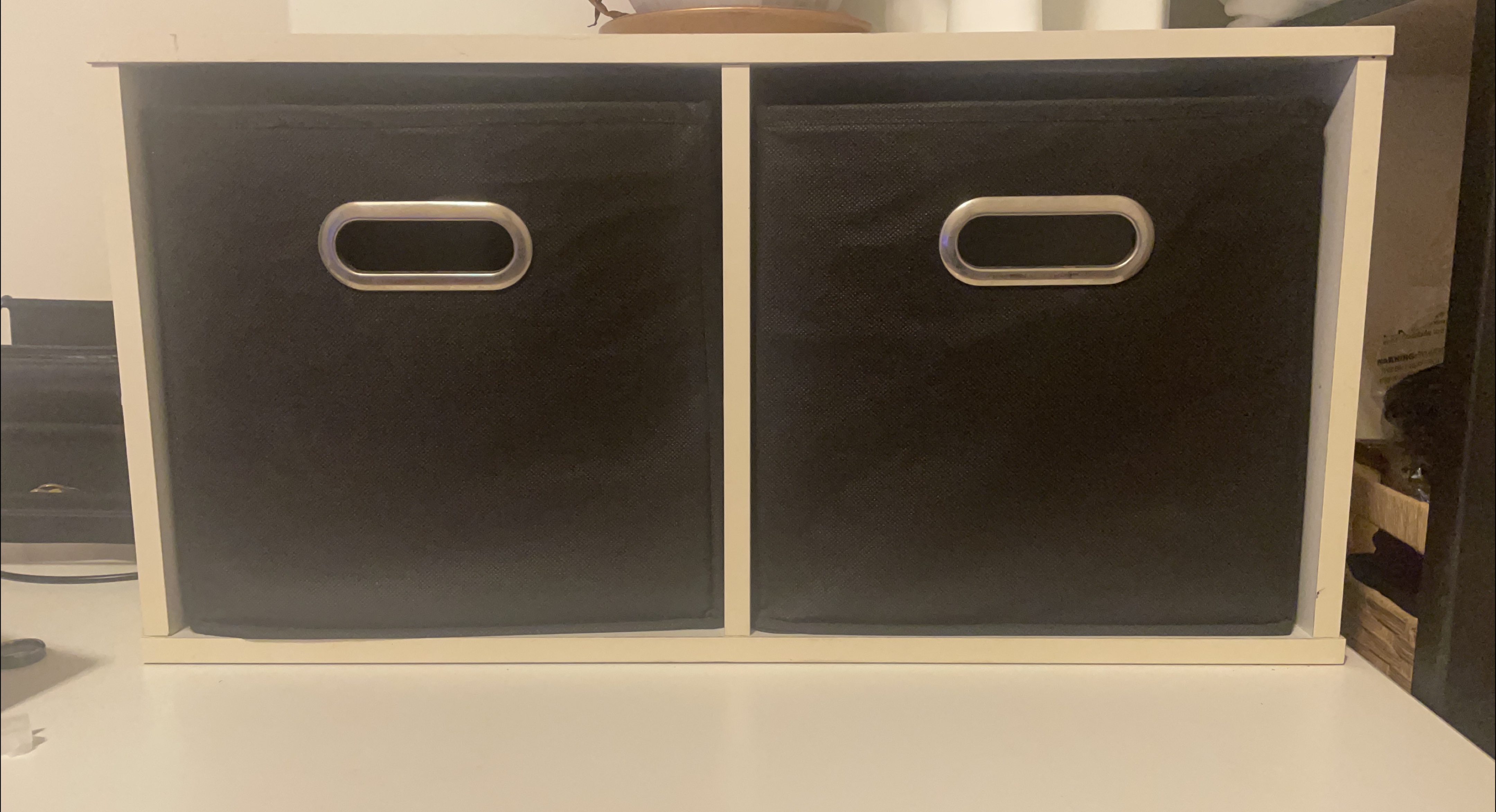 Shelf with Black Storage Bins thumbnail
