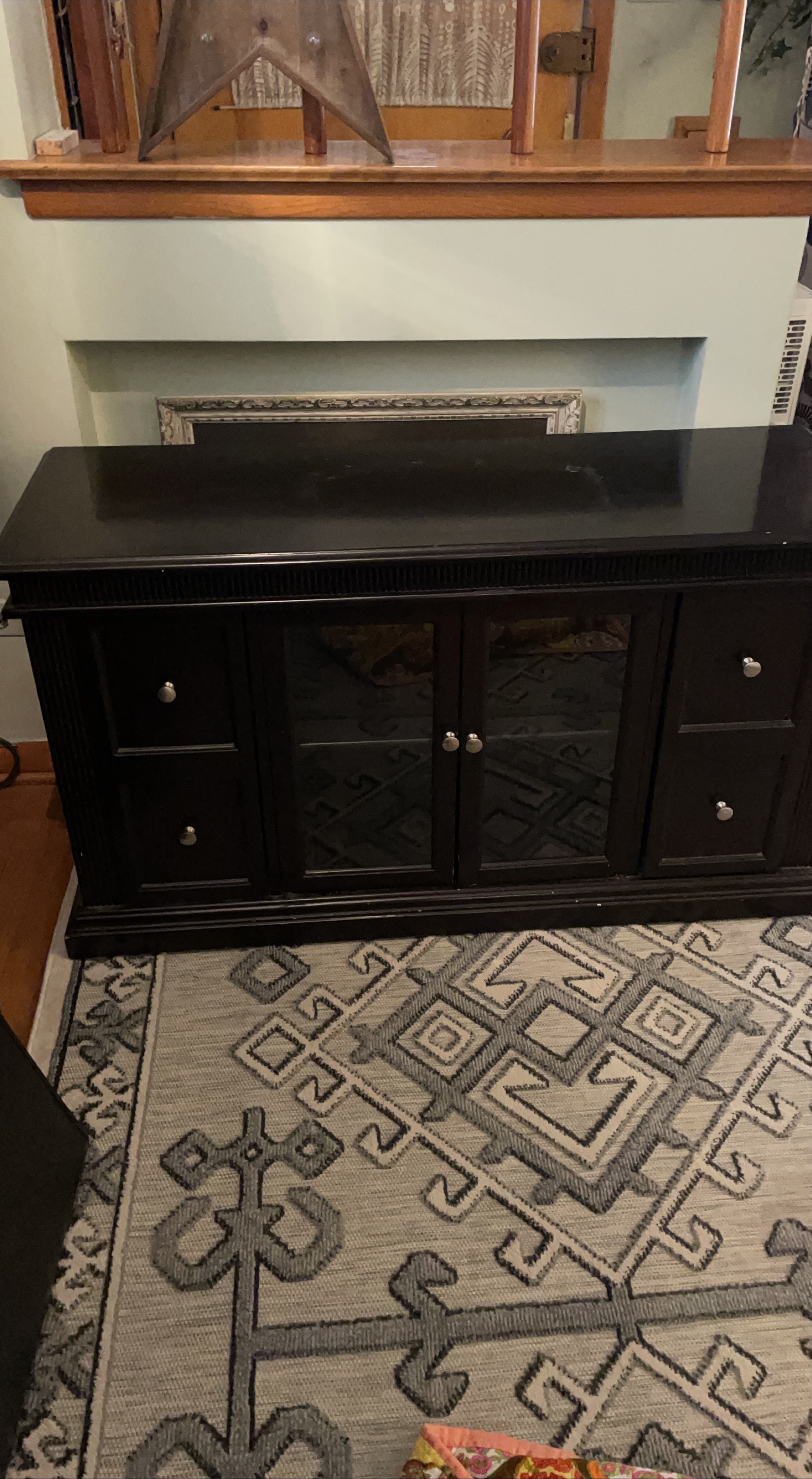 Dark Brown Media Console Cabinet thumbnail