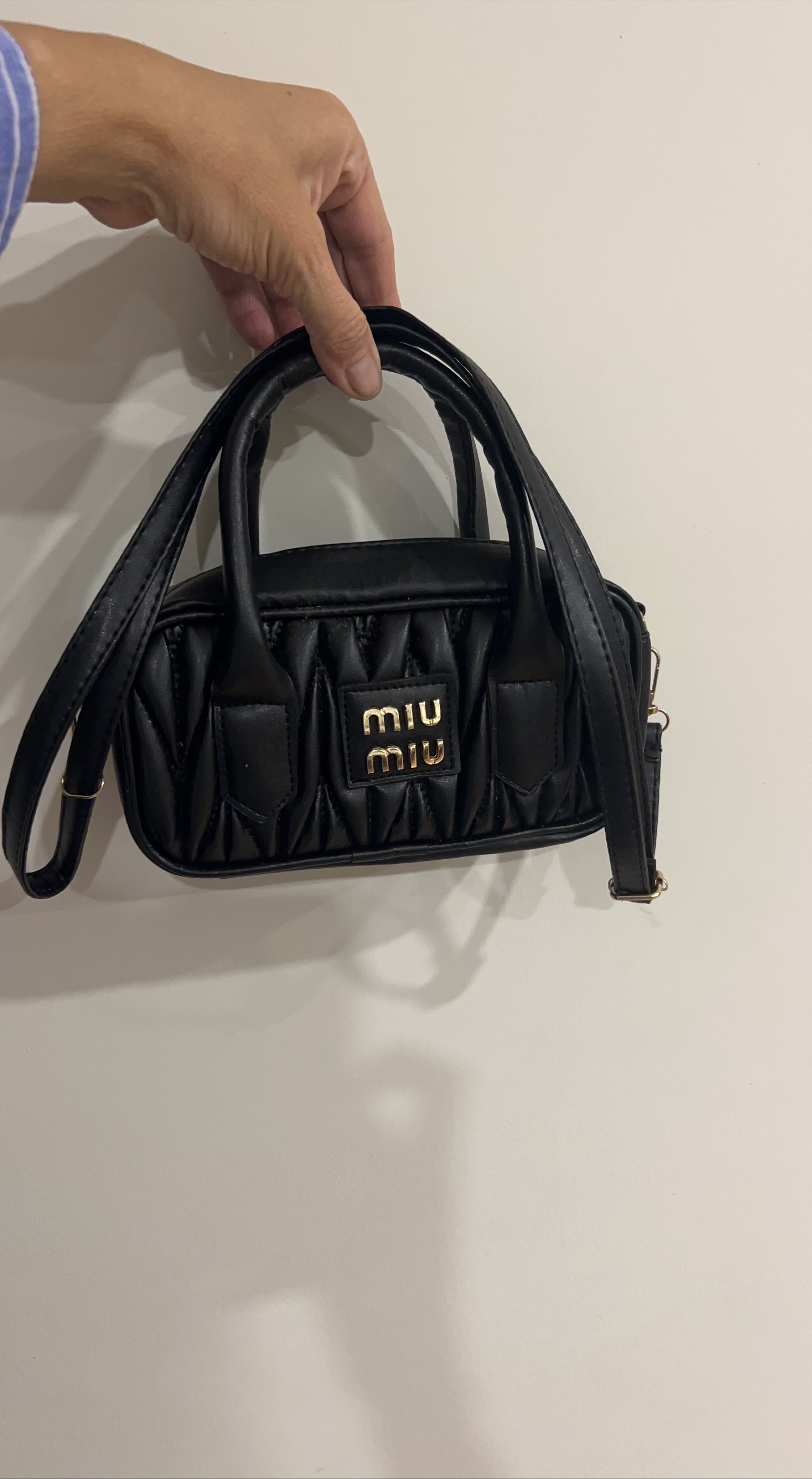 Miu Miu Black pleather Handbag replica thumbnail