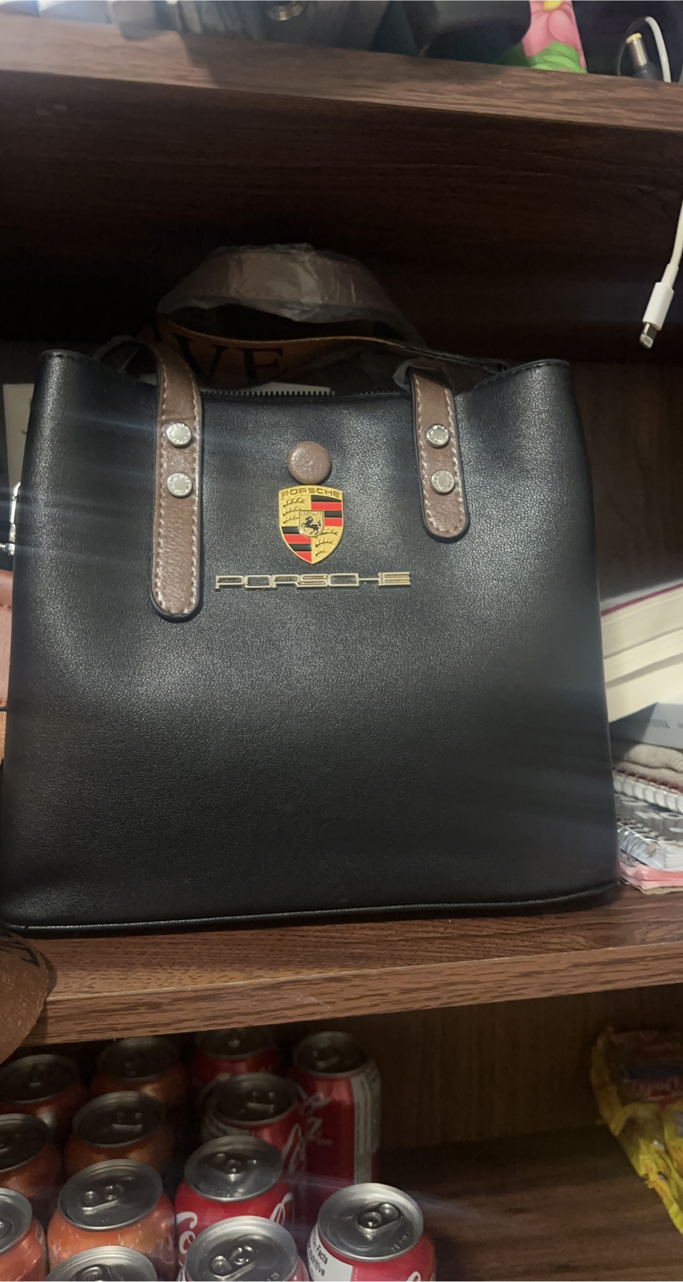 Porsche Black Tote Bag thumbnail