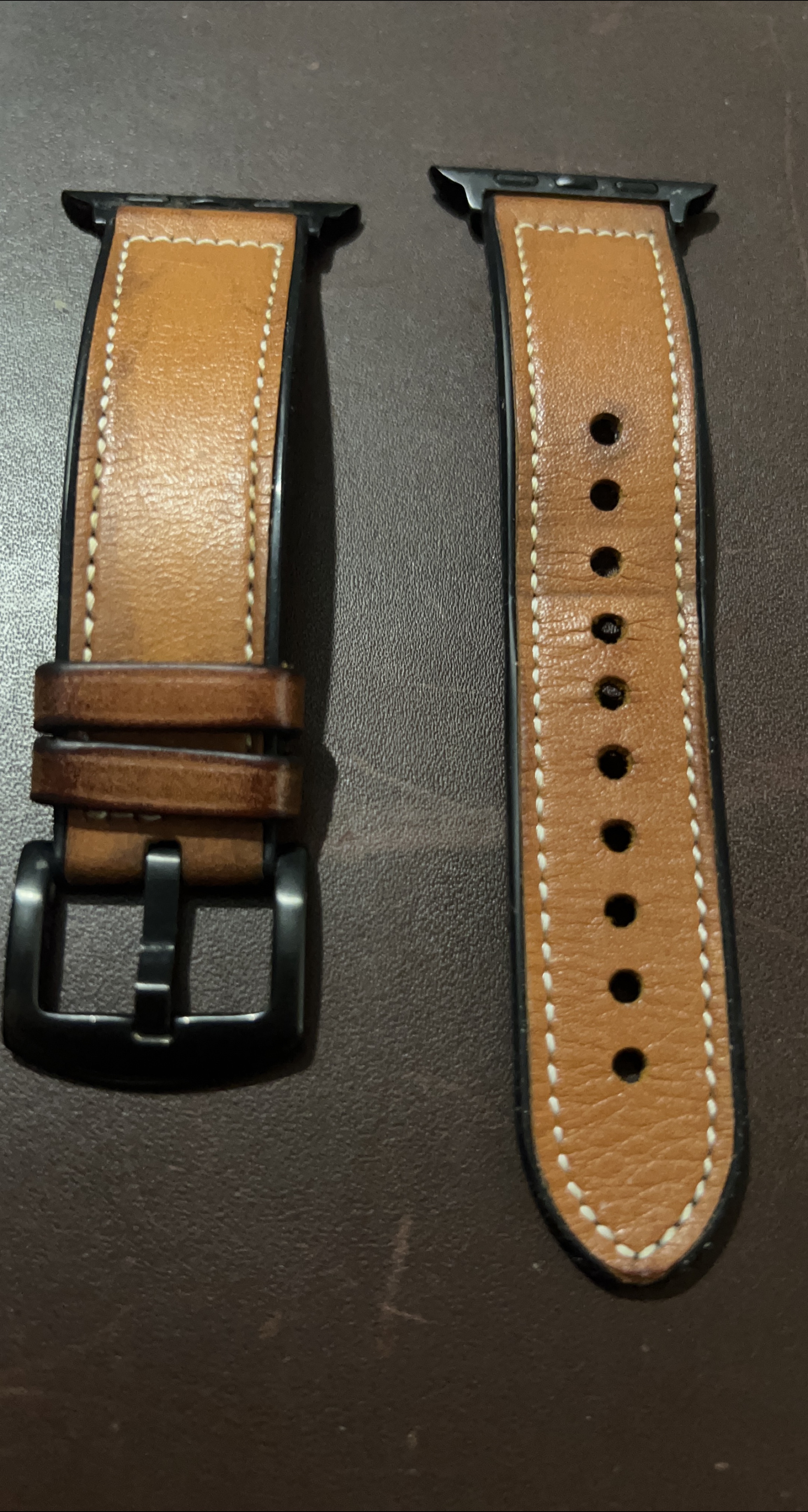 Leather Apple Watch Band, Brown thumbnail