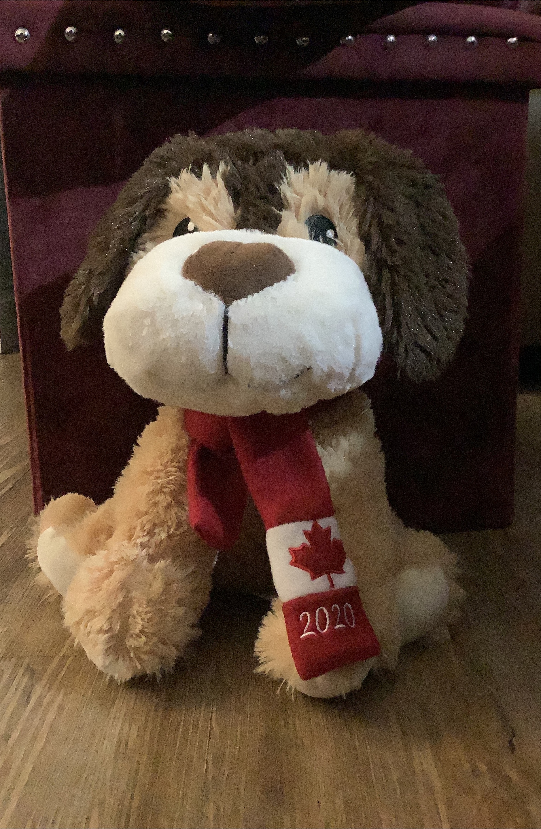 Dog Plush Toy with Canada Scarf thumbnail