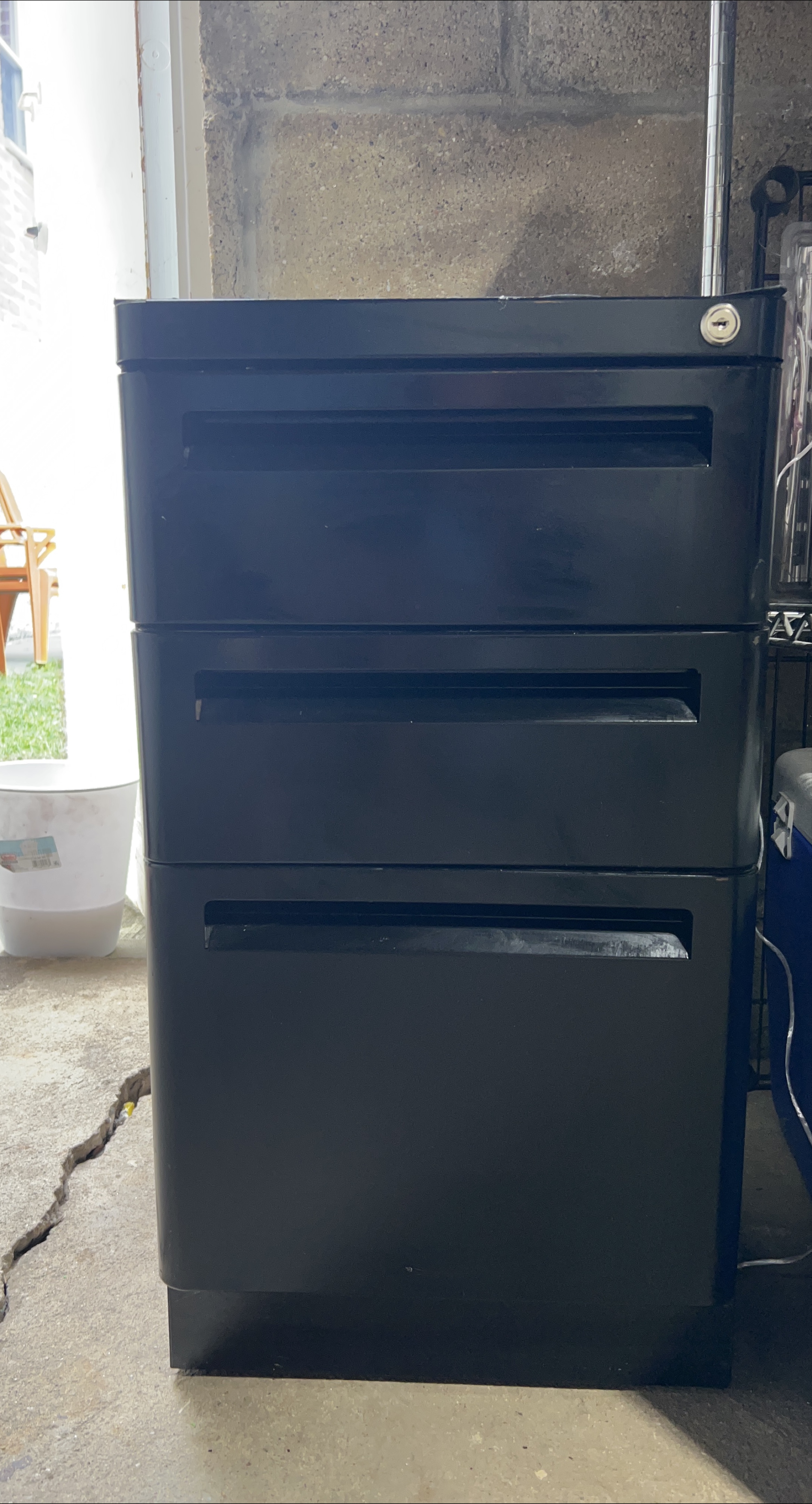 Black 3-Drawer Filing Cabinet thumbnail
