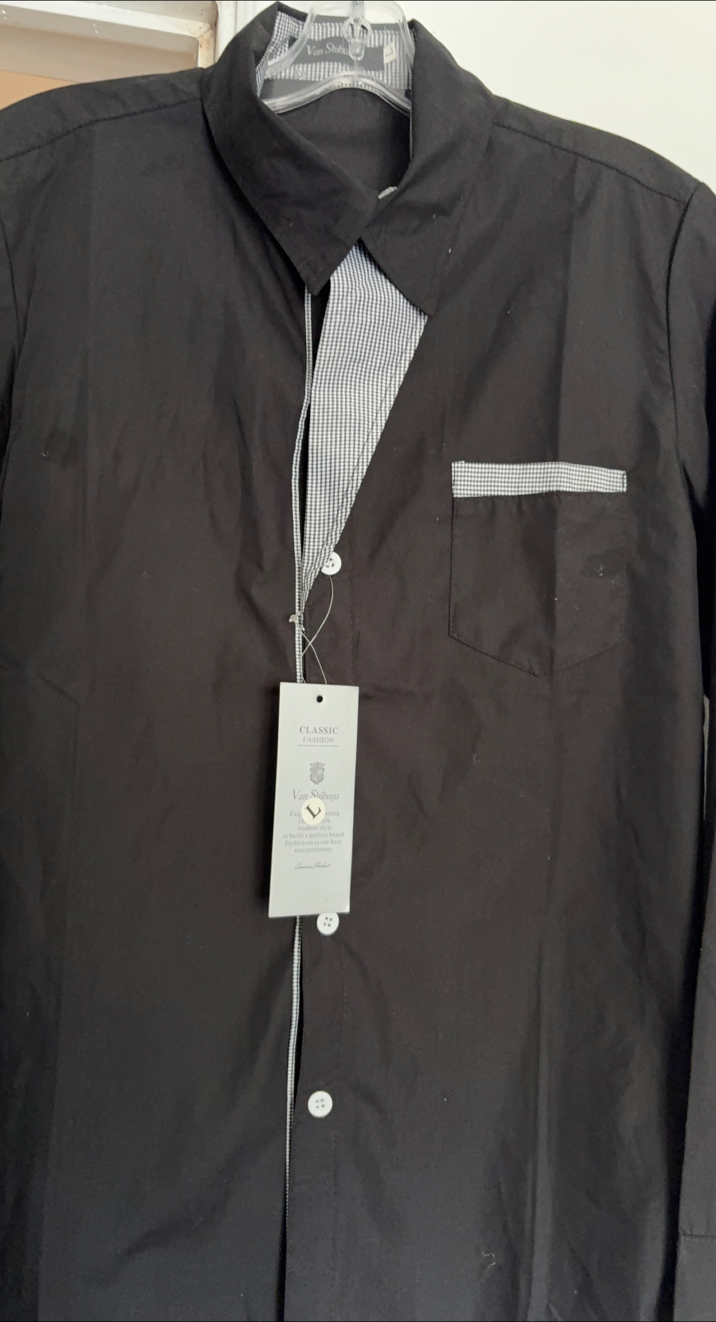 Van Shits Classic Black Shirt - Size L thumbnail