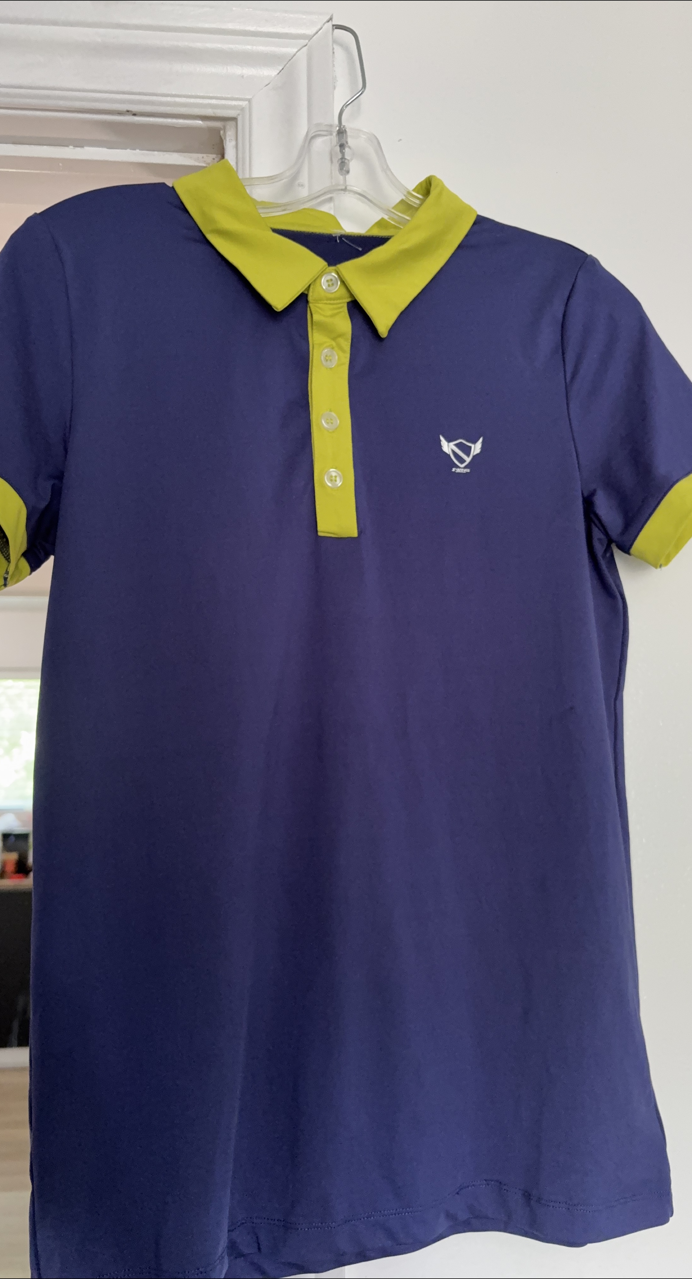 J. Lindeberg Golf Polo - Blue & Yellow thumbnail
