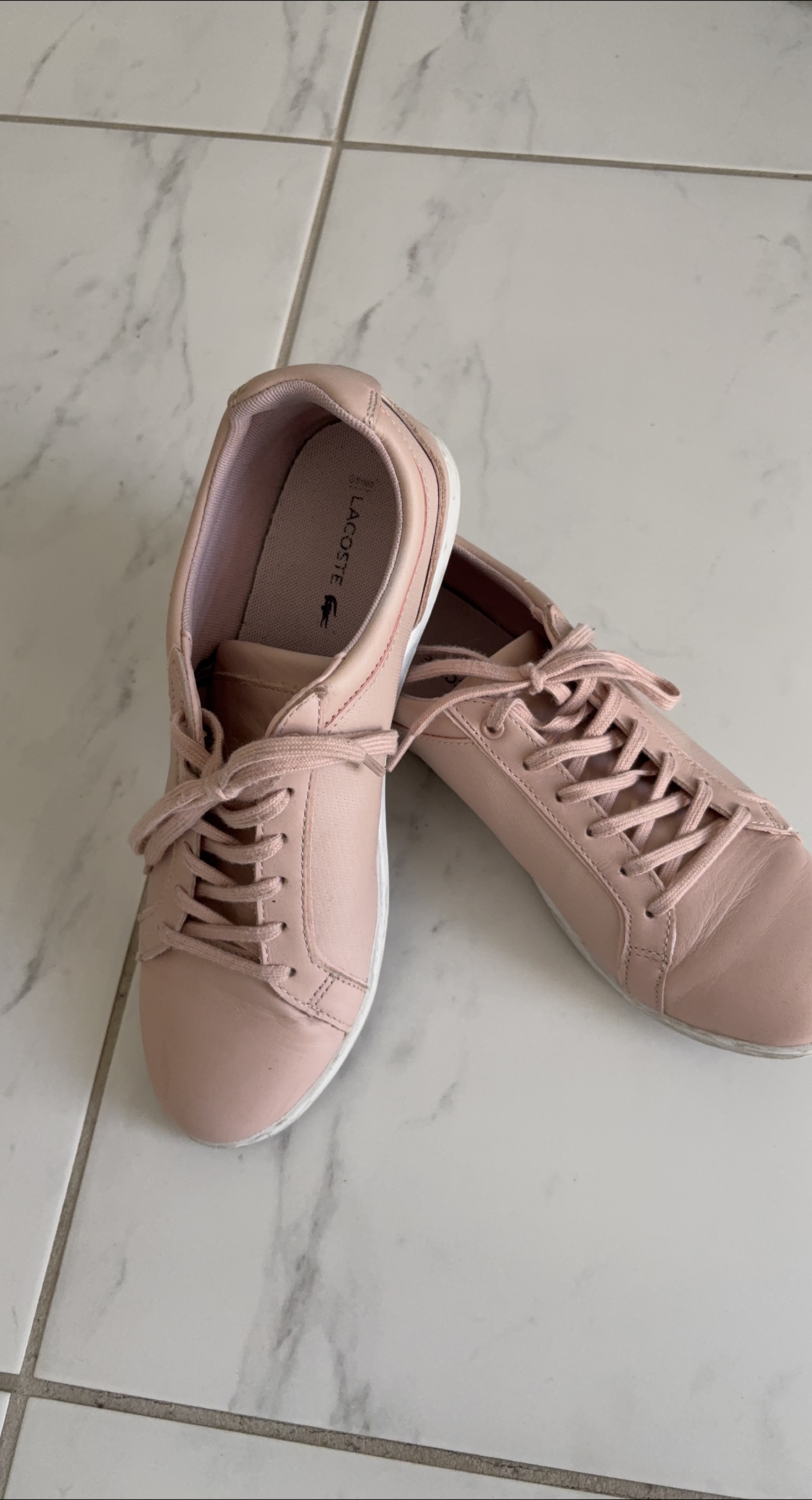 Lacoste Pink Leather Sneakers thumbnail