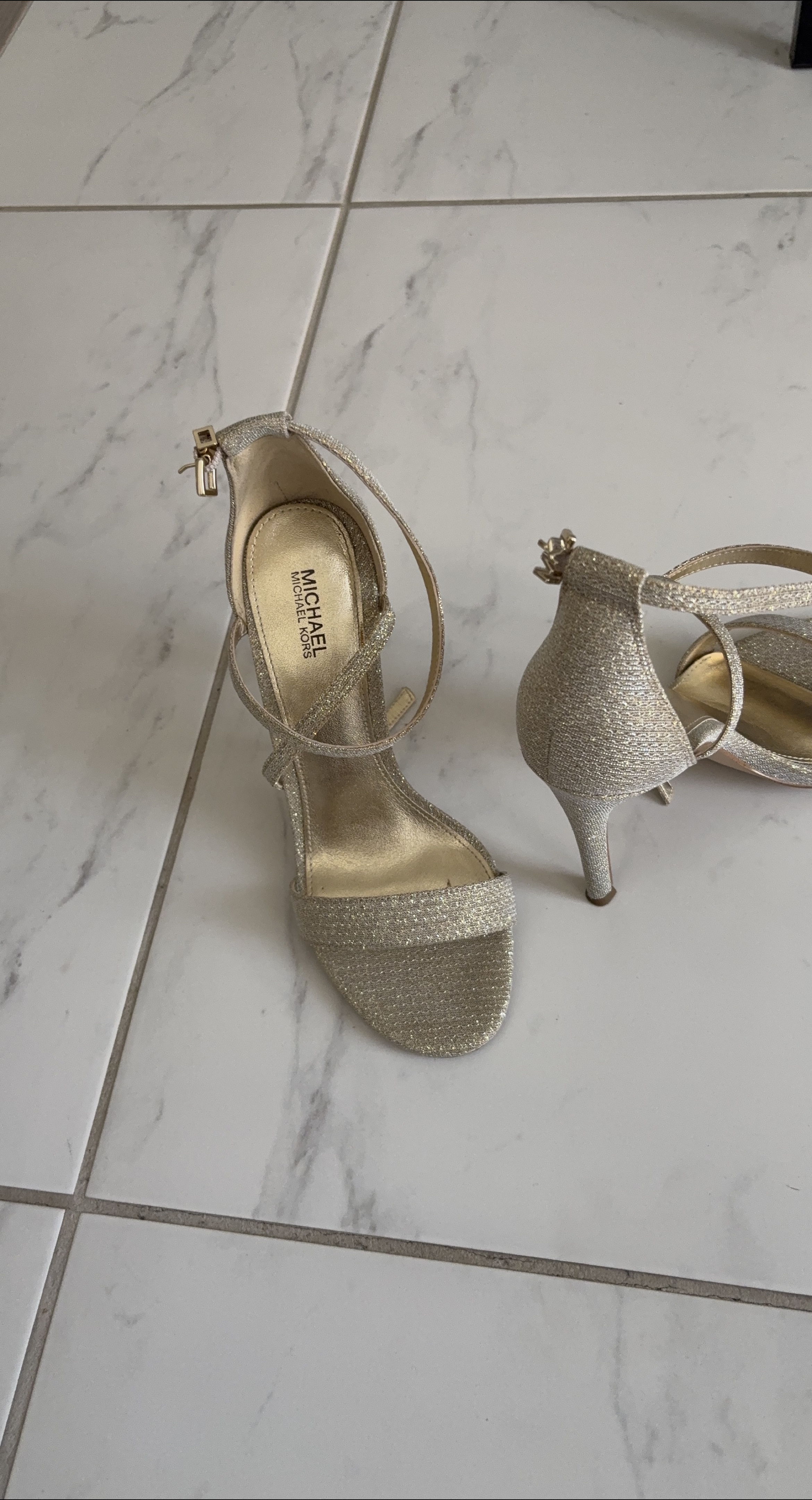 Michael Michael Kors Gold Heels thumbnail