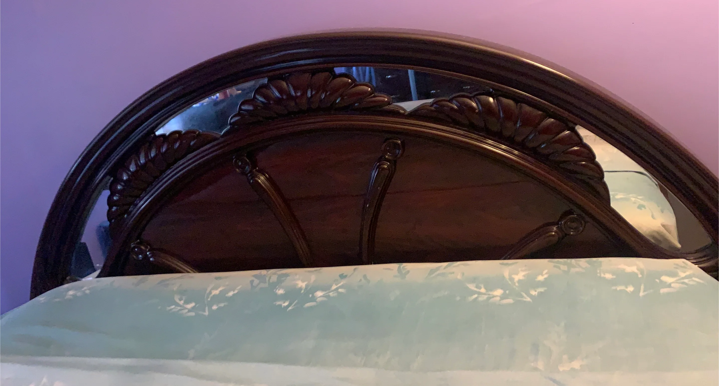 Dark Wood Bed Frame(Queen size)