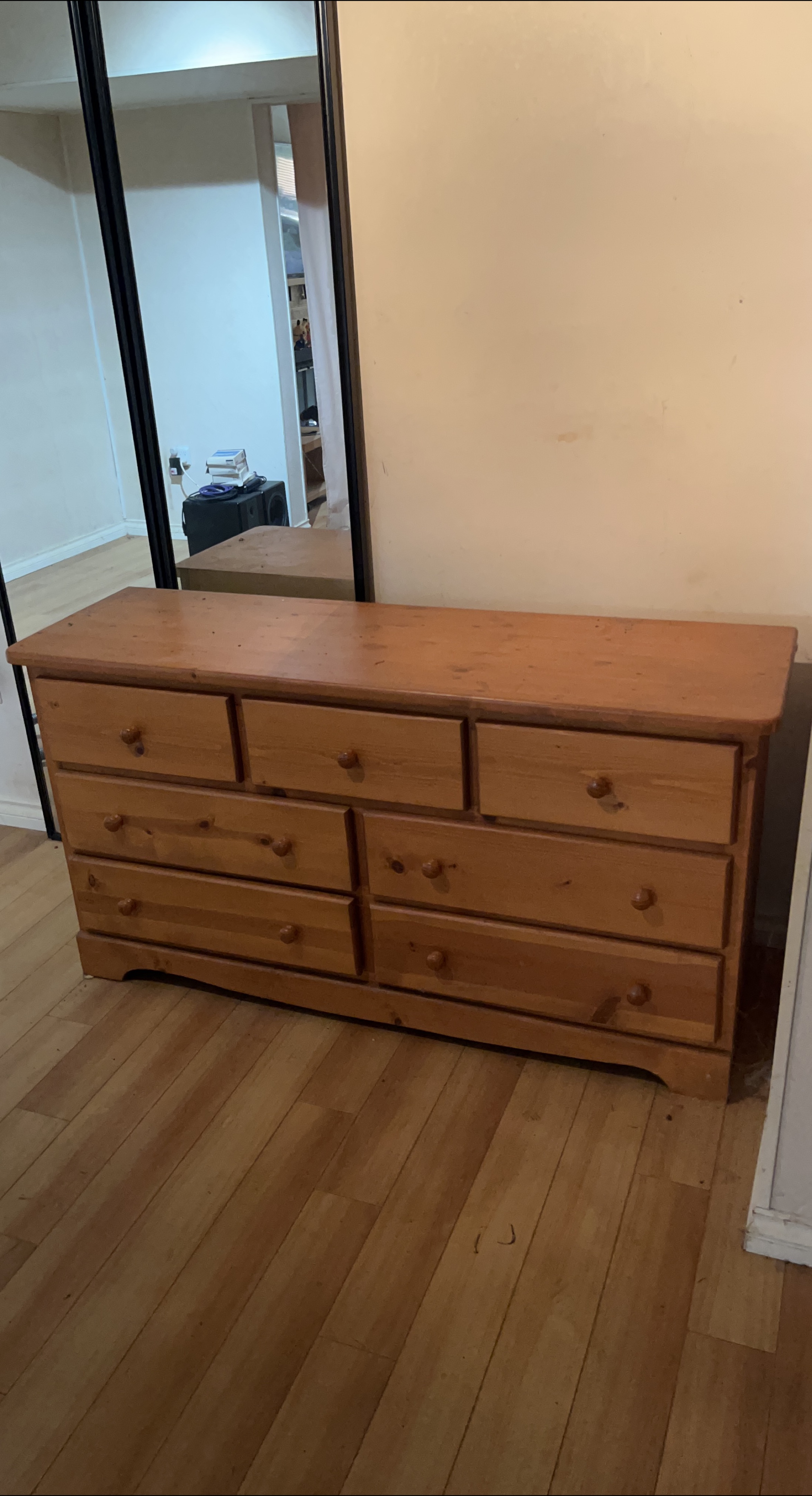 Wooden Dresser with 7 Drawers thumbnail