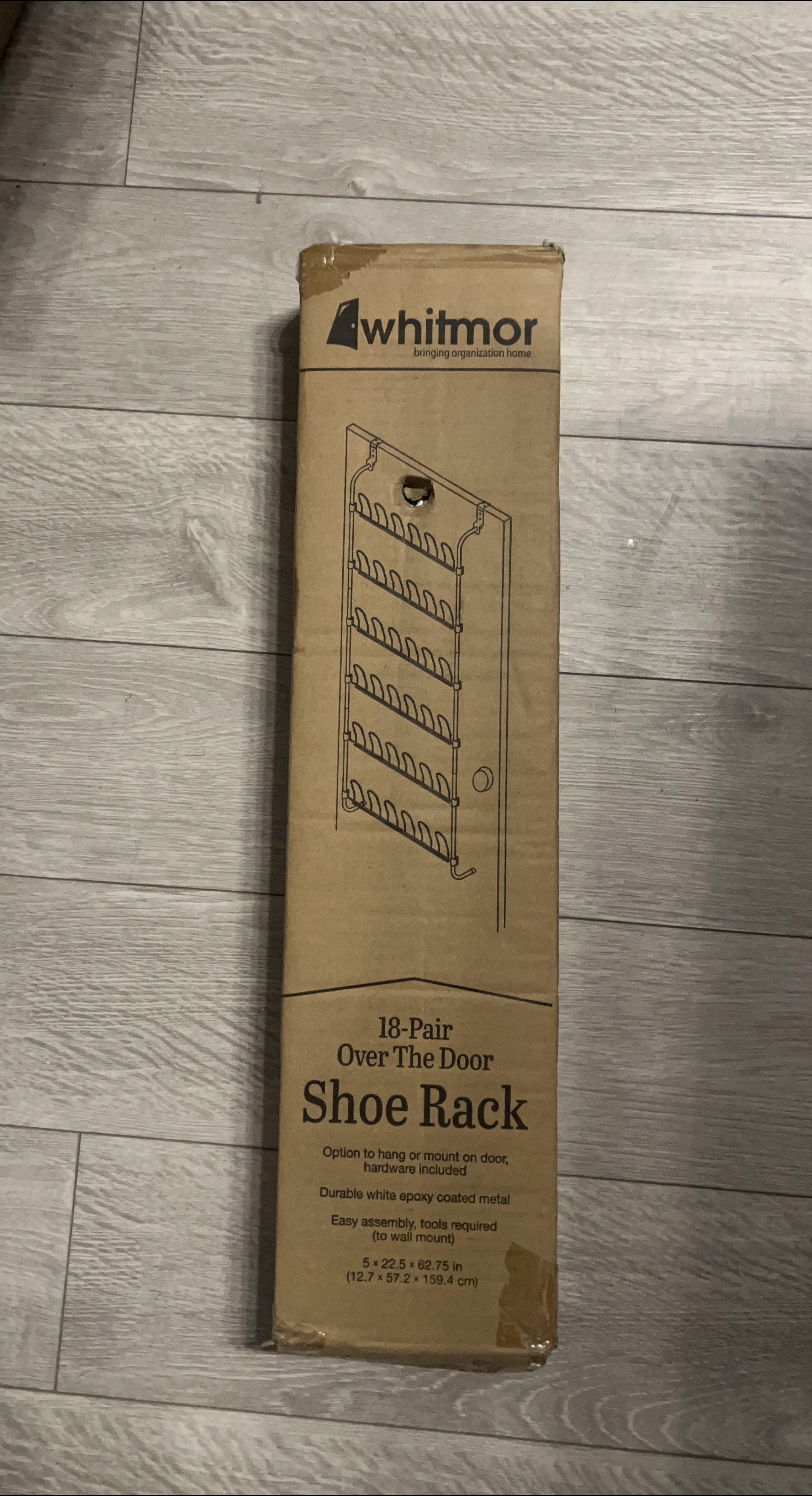 Whitmor 18-Pair Over The Door Shoe Rack - New in Box! thumbnail