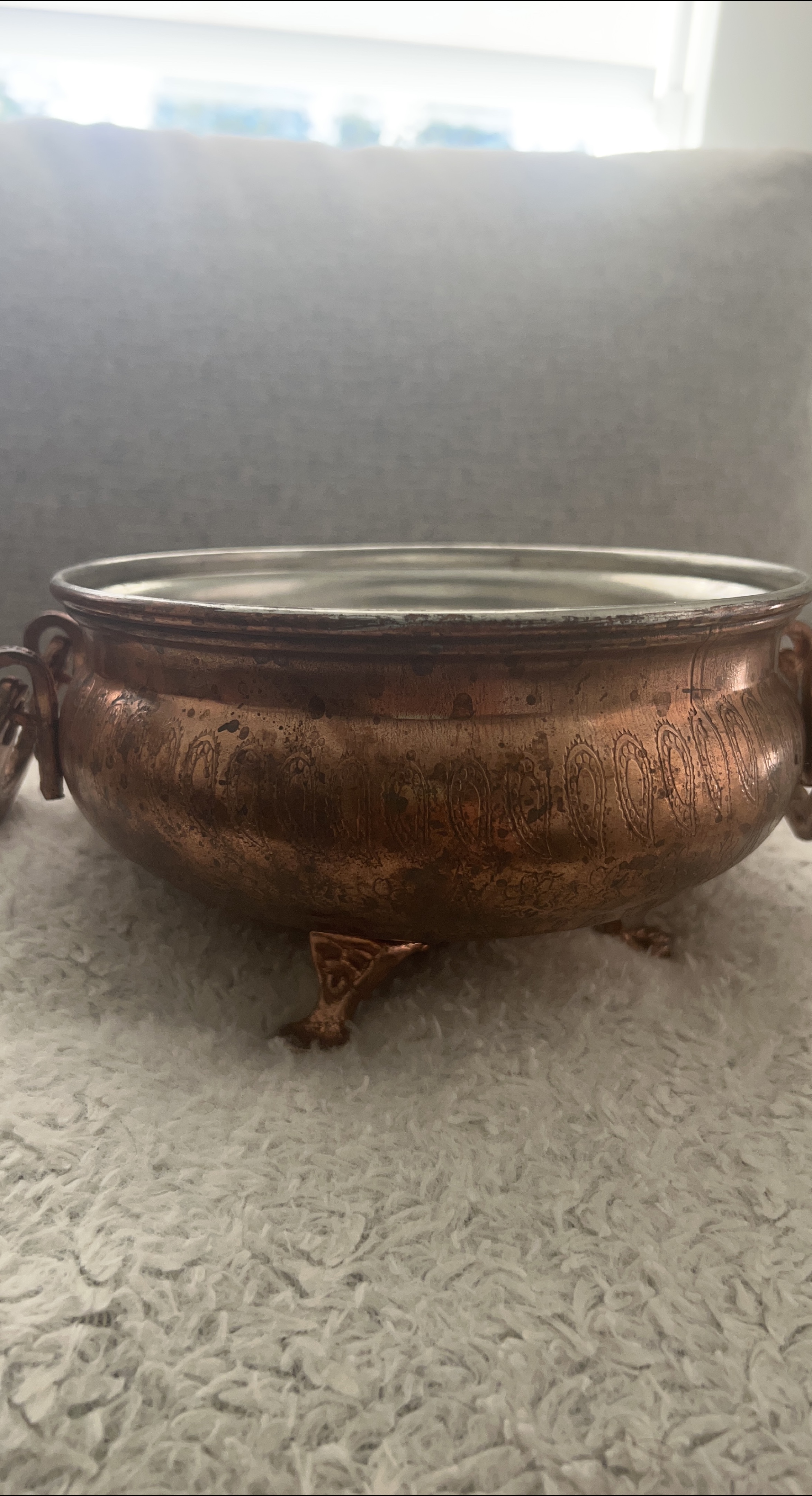 Vintage Copper Decorative Bowl