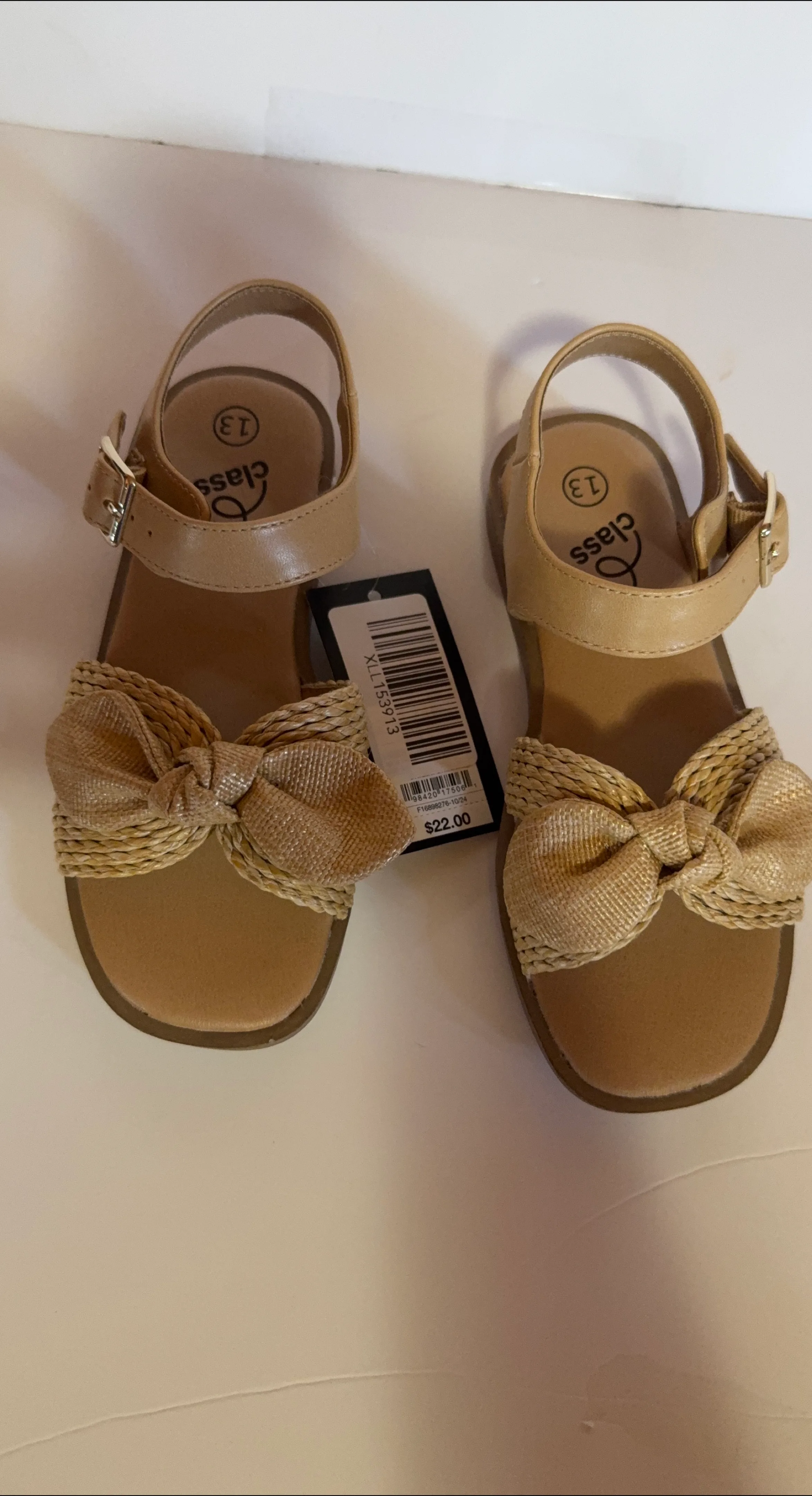 Class Club Sandals - Size 13 - Gold