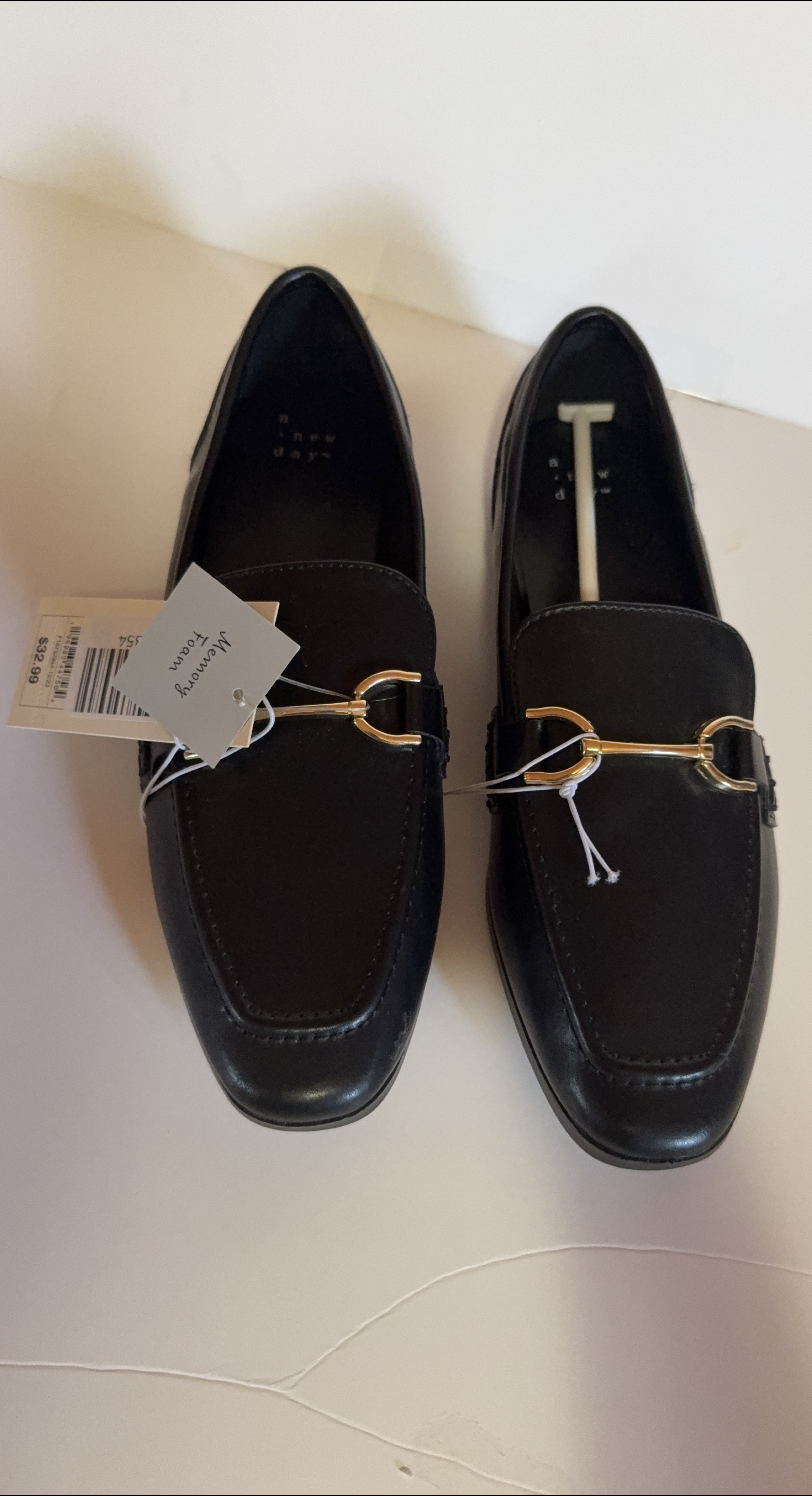 A New Day Black Loafers, Size 8 thumbnail