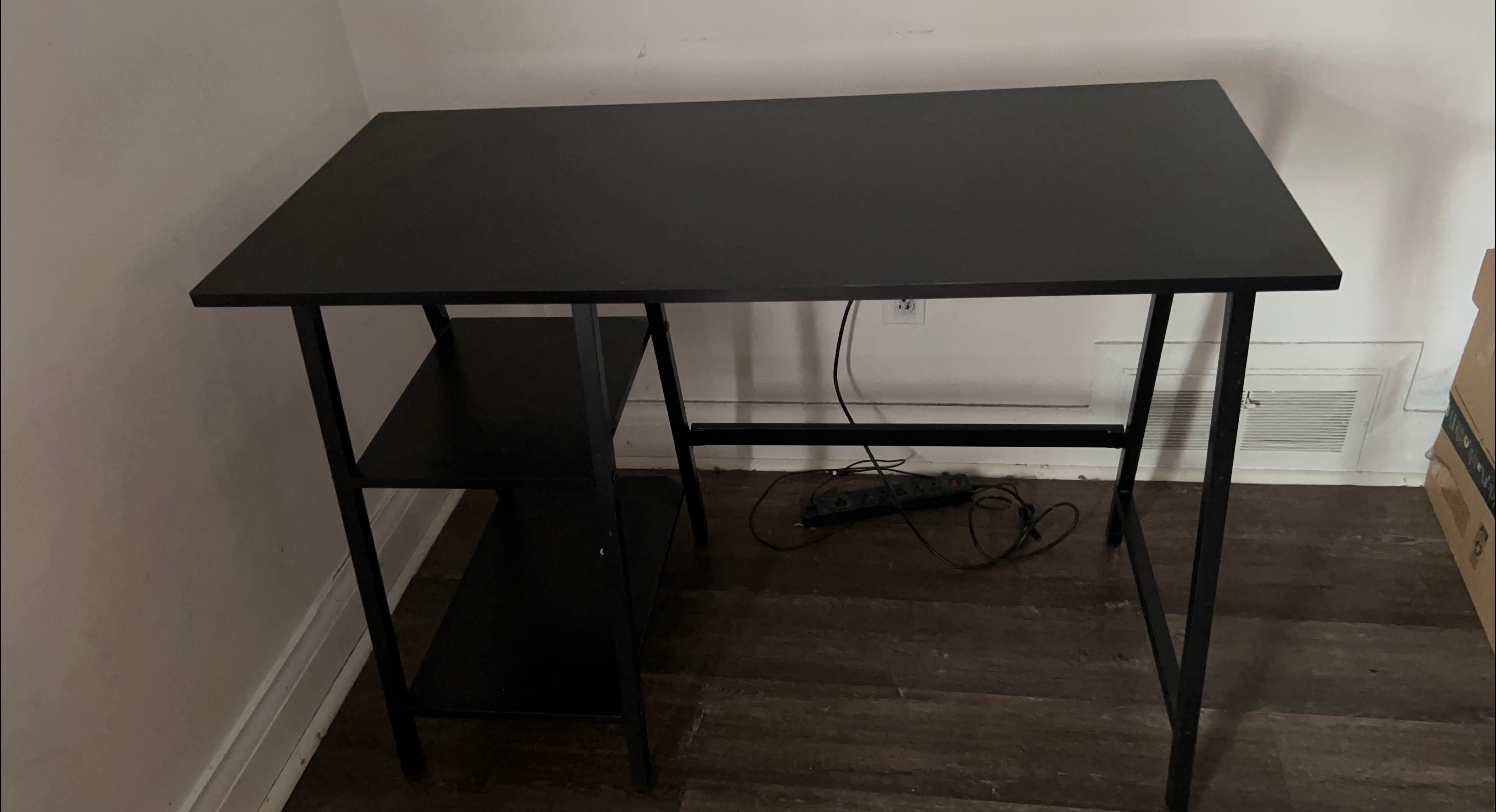 Black Desk with Shelves thumbnail