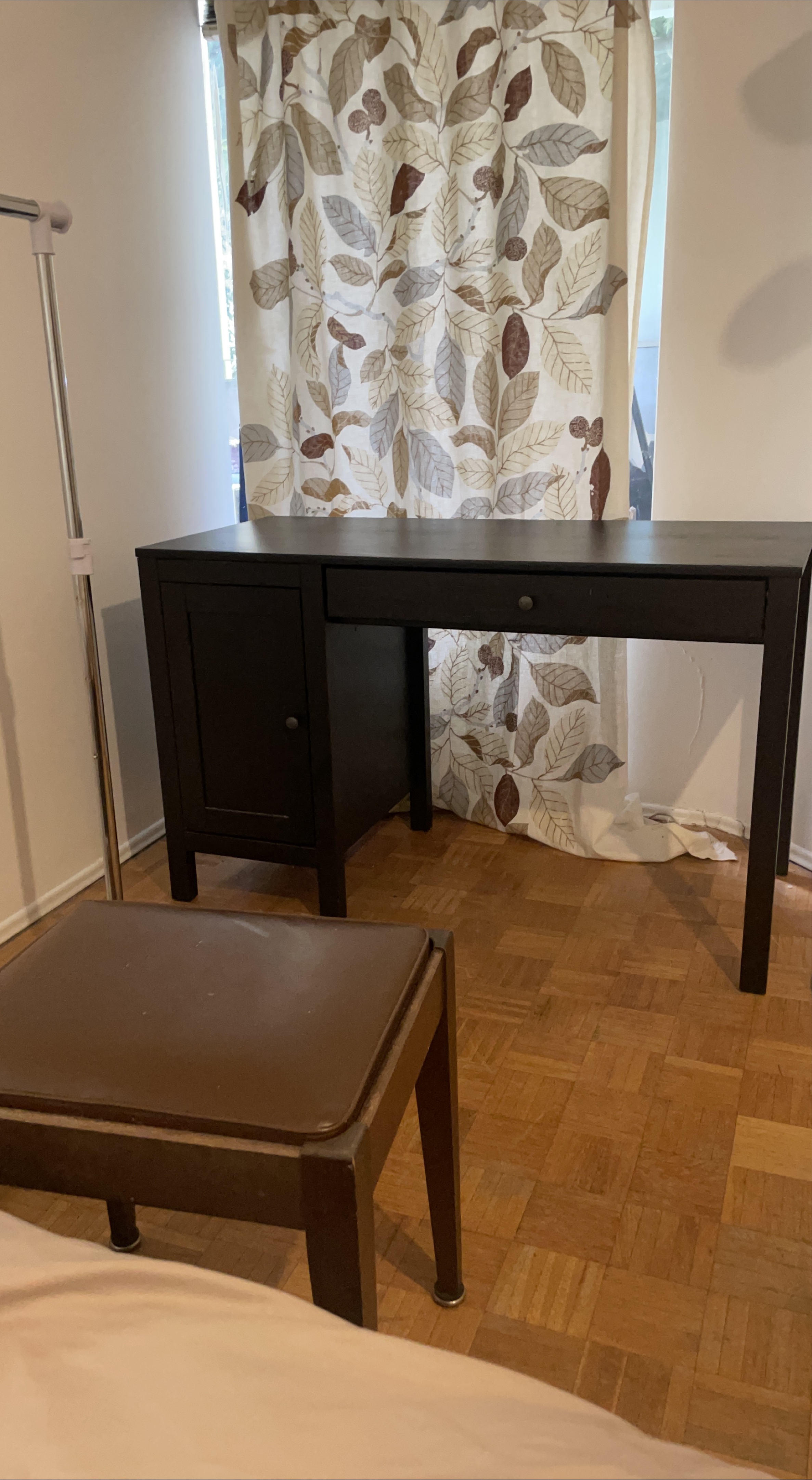 Dark Brown Desk and Stool thumbnail