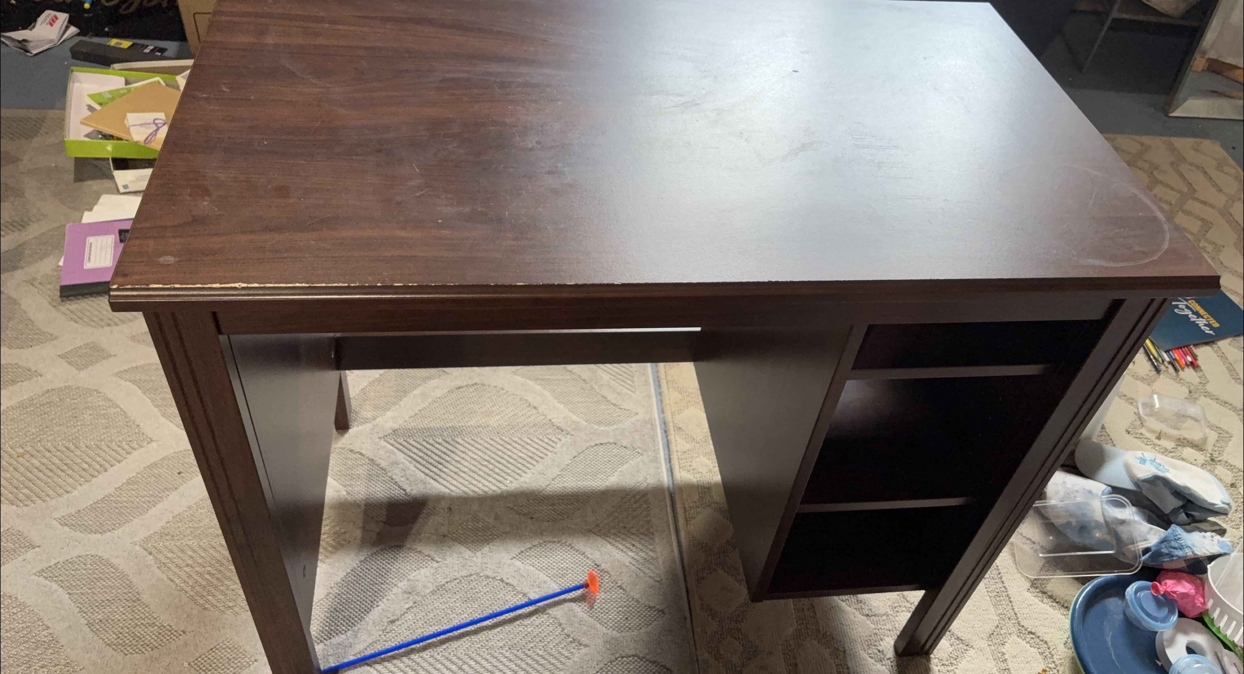 Dark Brown Wooden Desk thumbnail