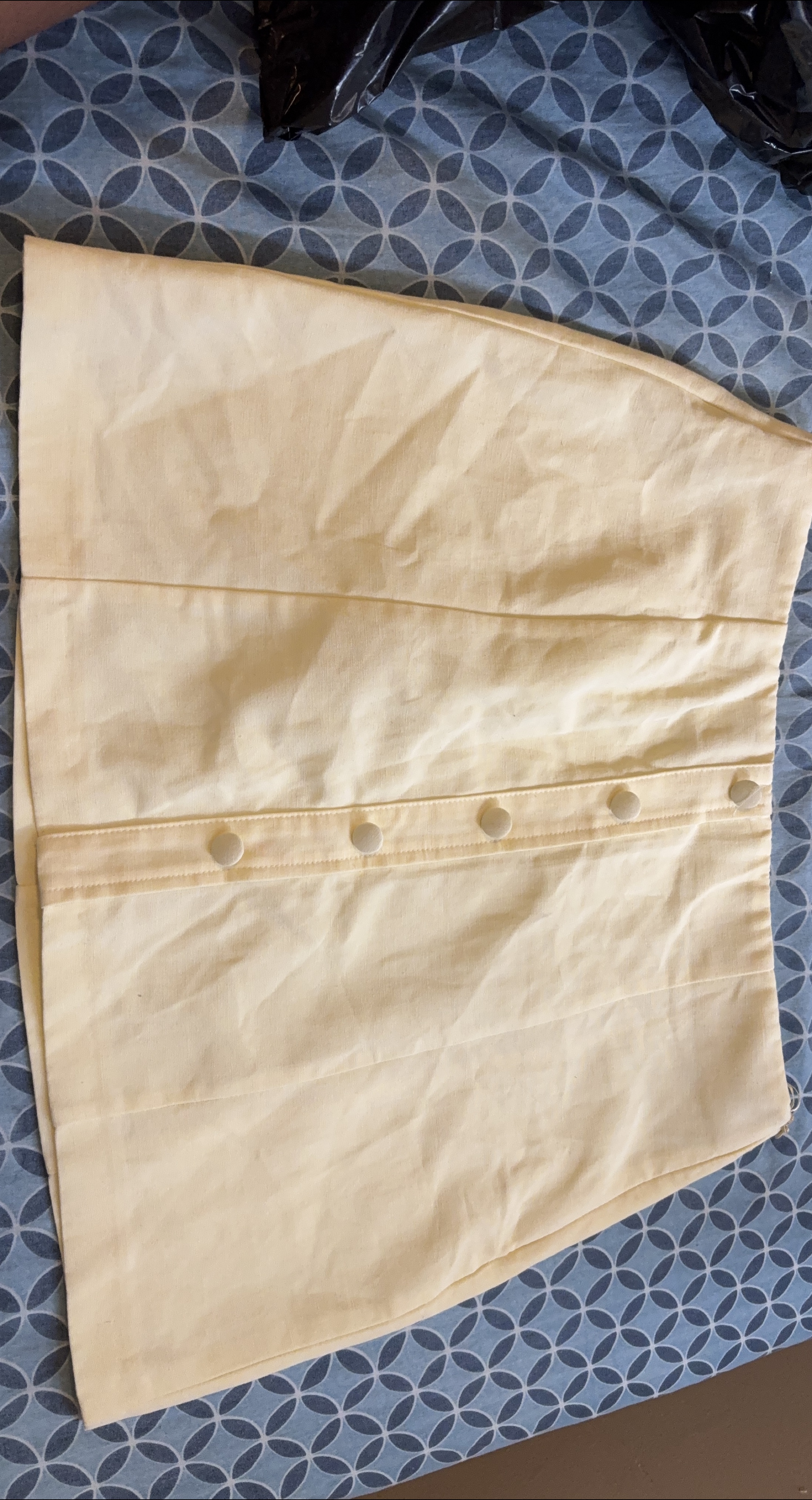 Cream  yellow Mini Skirt thumbnail