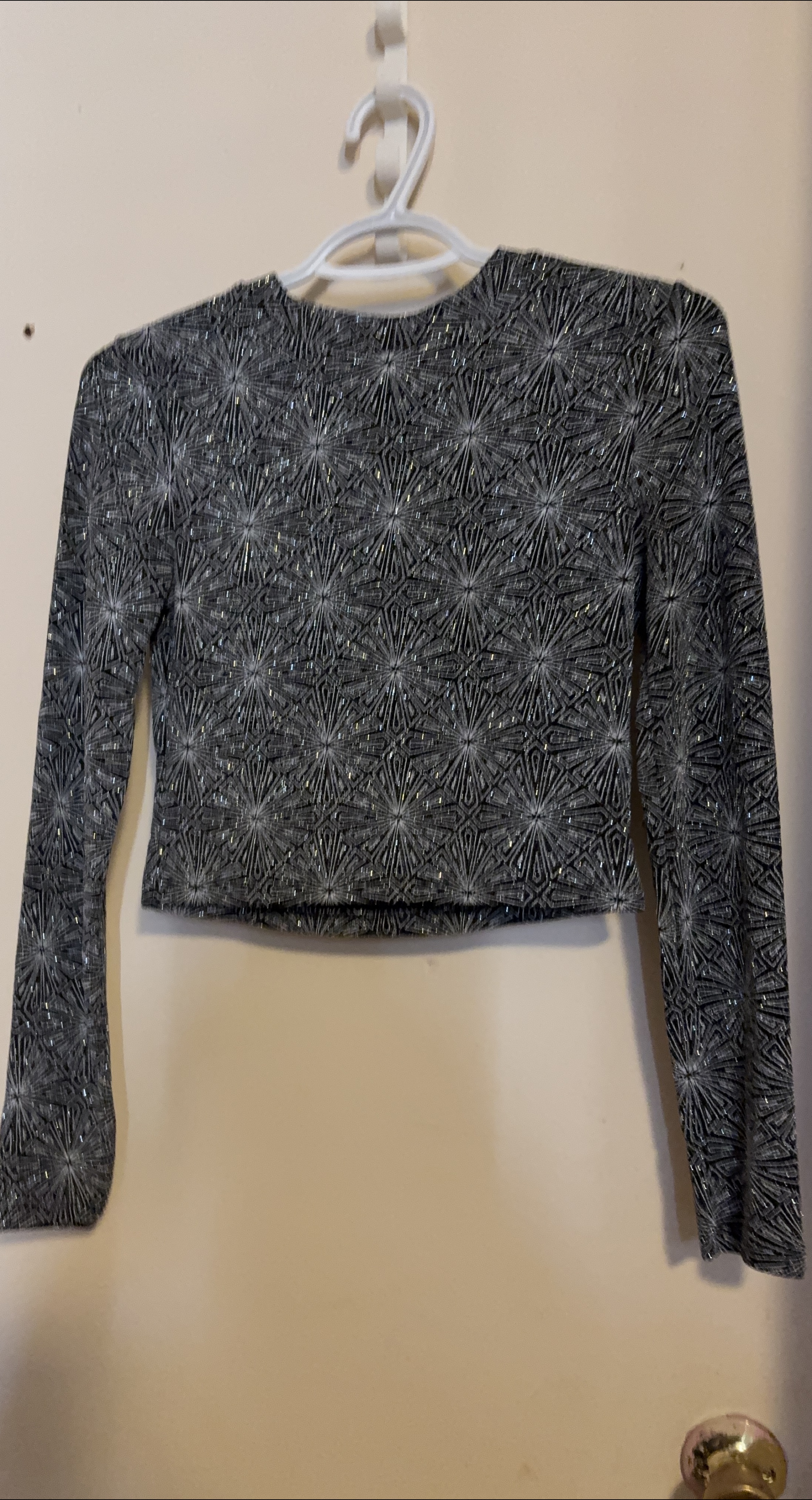 H&M Divided Sparkly Long Sleeve Top - Size S thumbnail